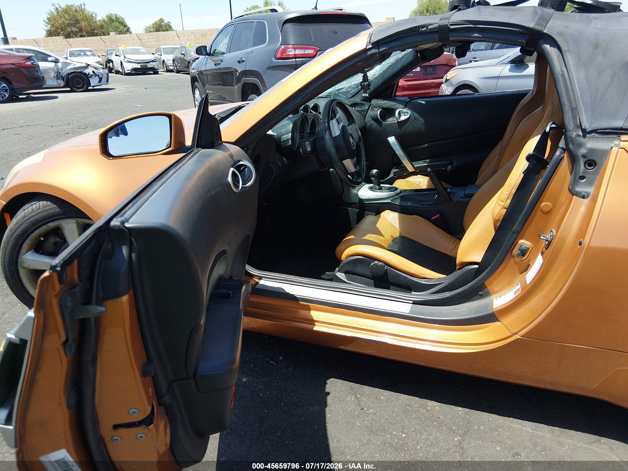 2006 Nissan 350z Touring Orange vin: JN1AZ36A56M454292
