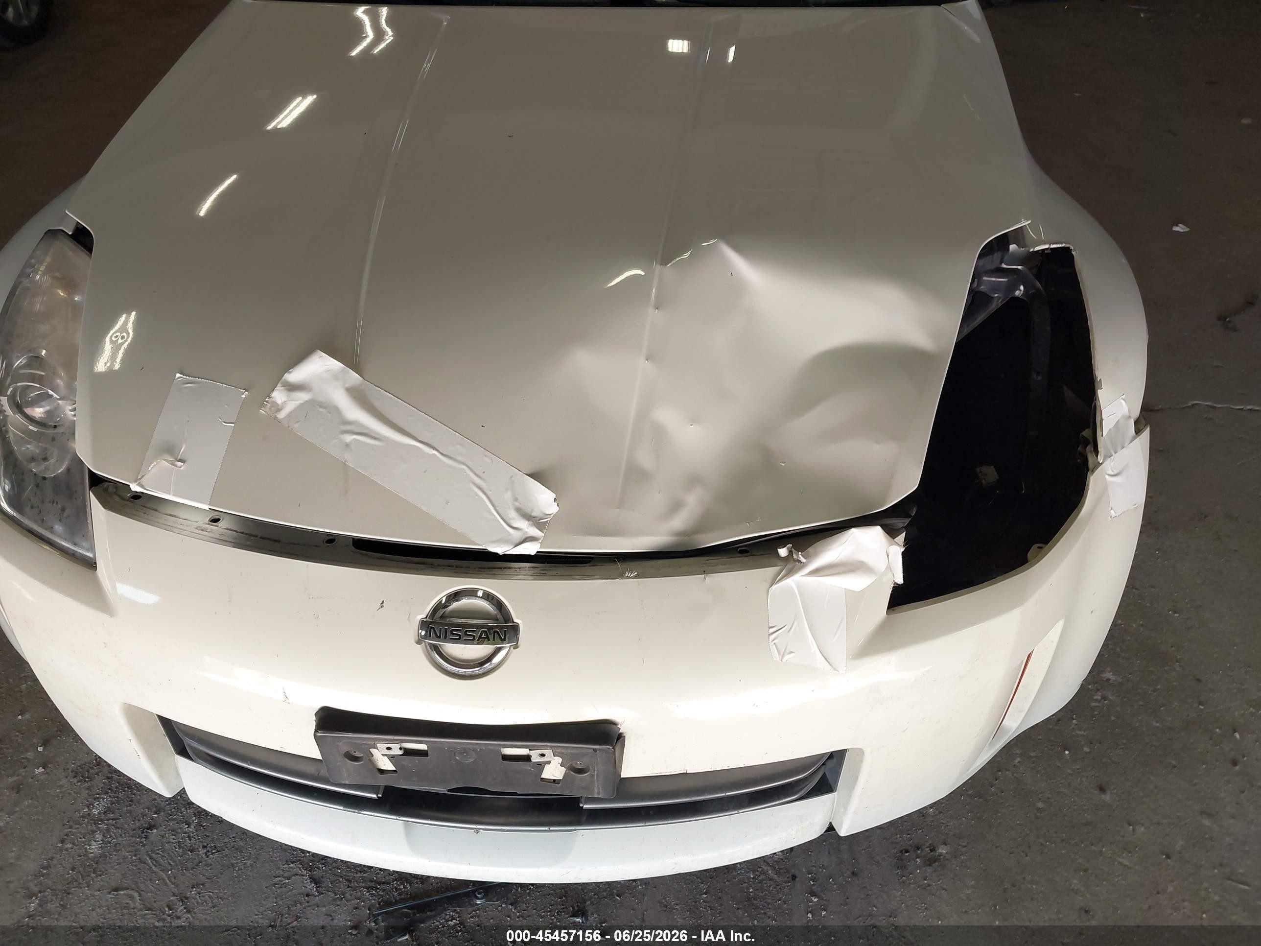 2006 Nissan 350z Touring White vin: JN1AZ36A66M455029