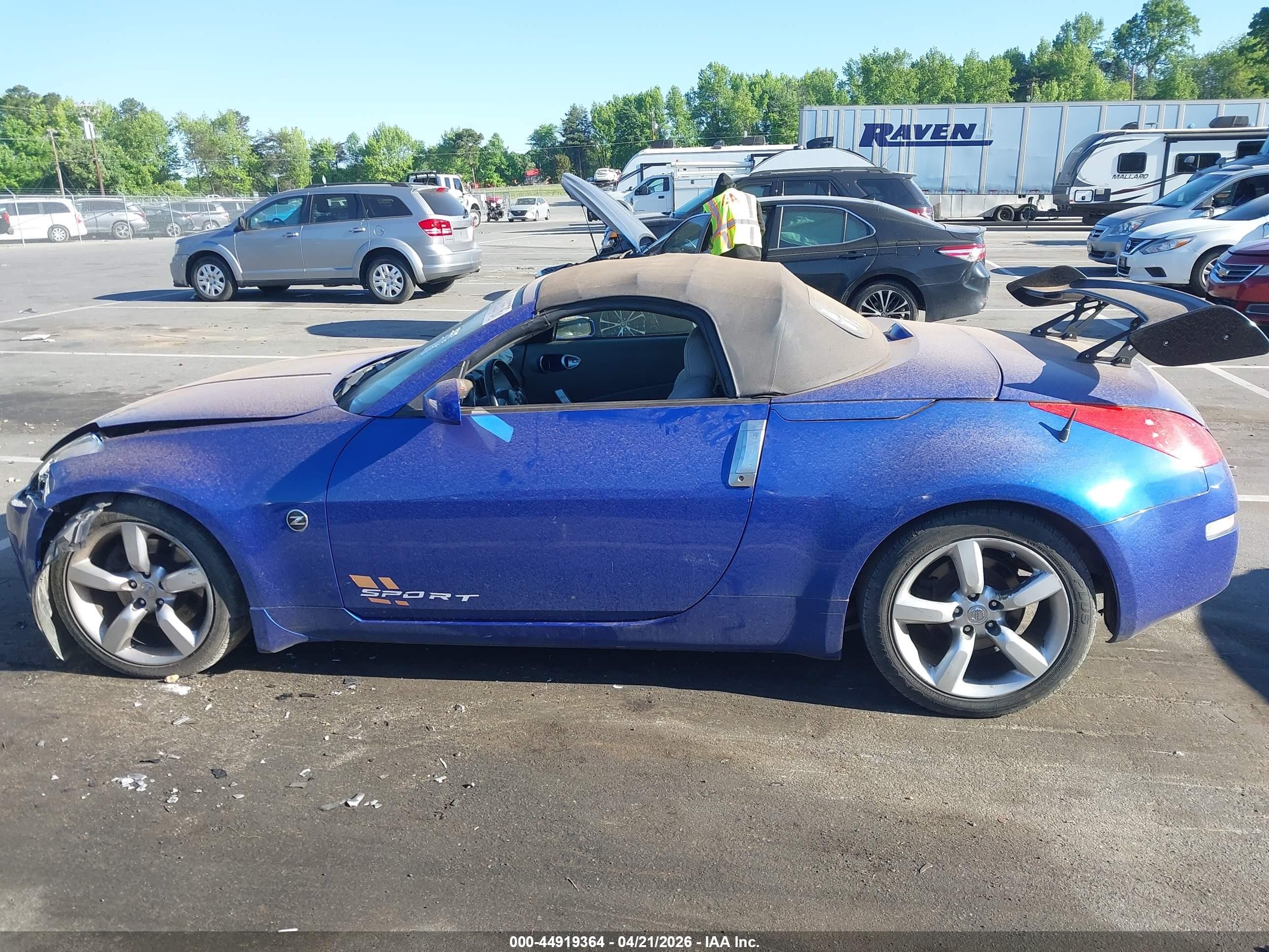 2006 Nissan 350z Touring Синий vin: JN1AZ36A76M456934