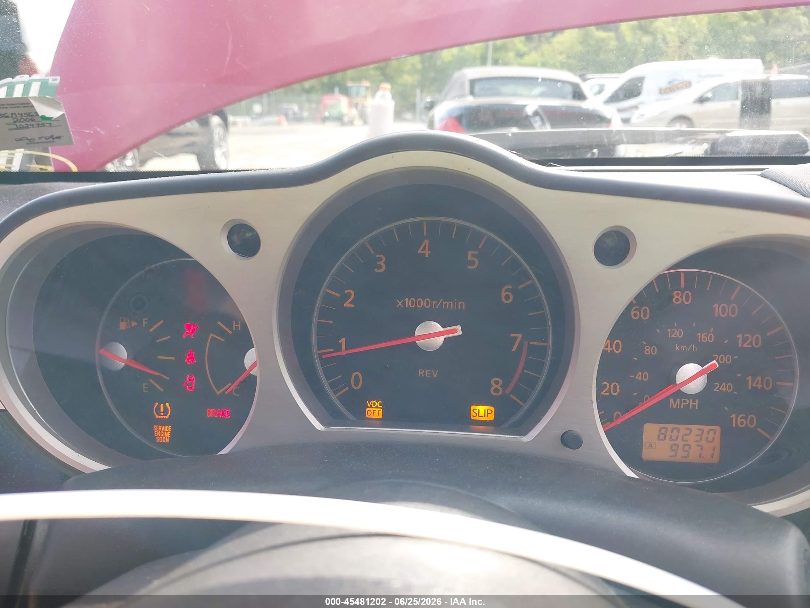 2006 Nissan 350z Grand Touring Red vin: JN1AZ36A86M456862