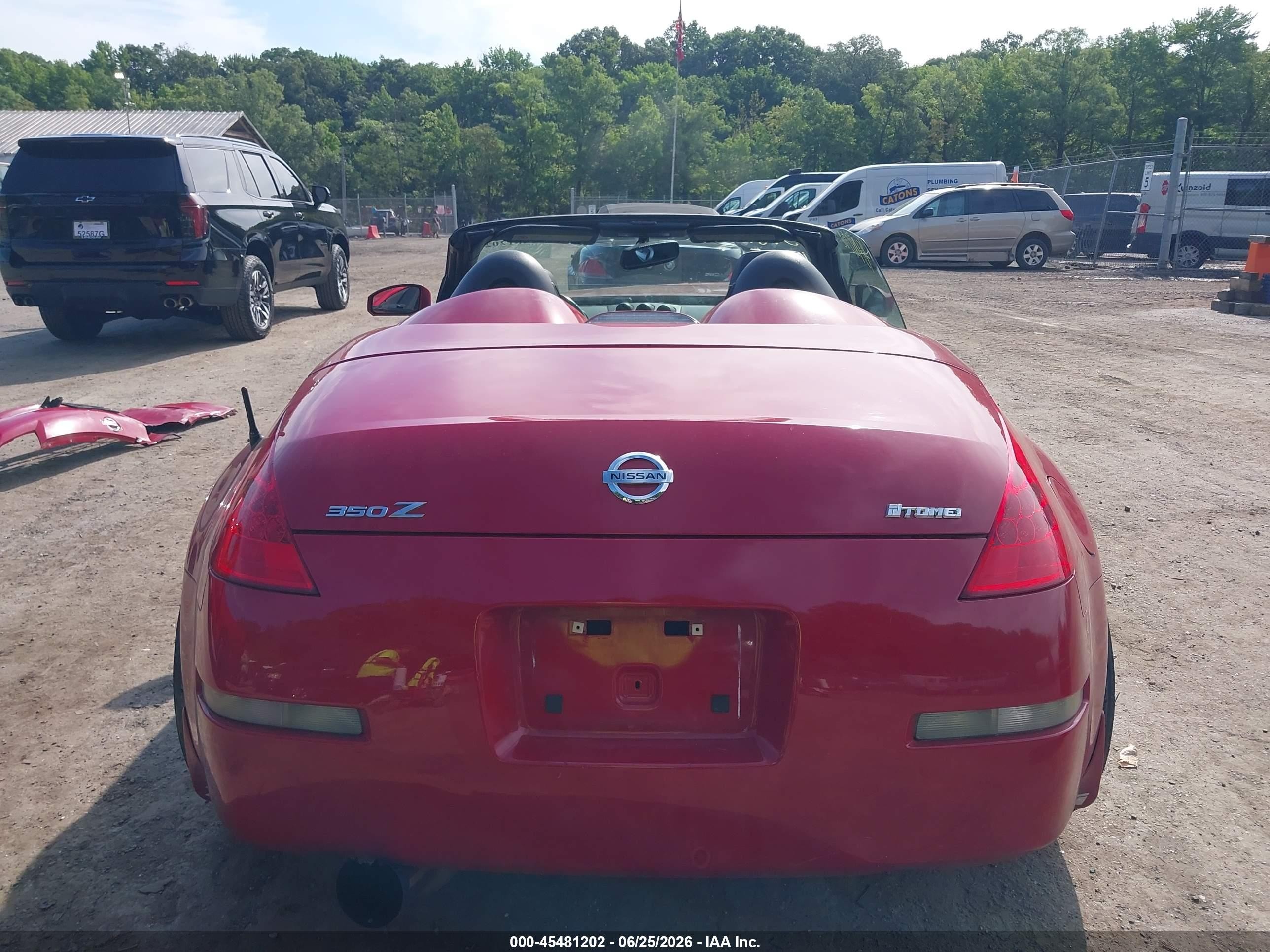 2006 Nissan 350z Grand Touring Red vin: JN1AZ36A86M456862