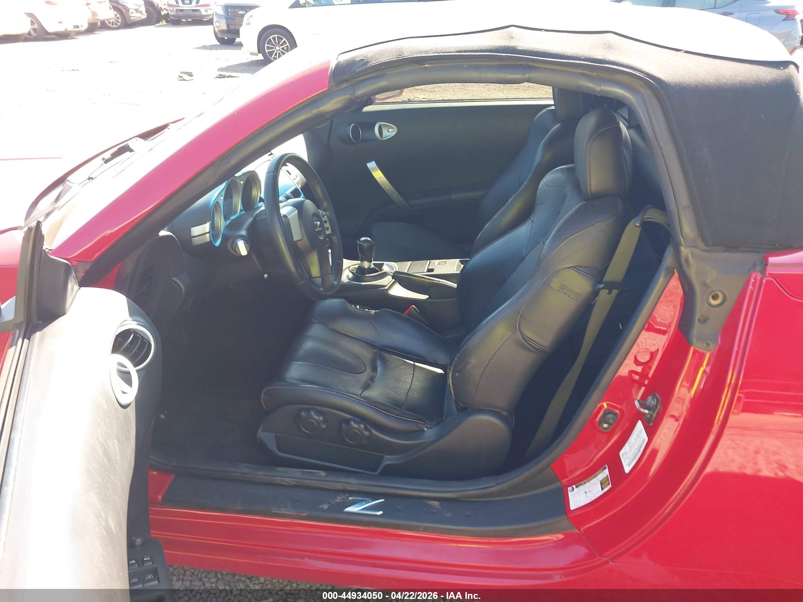 2004 Nissan 350z Touring Red vin: JN1AZ36AX4T005242
