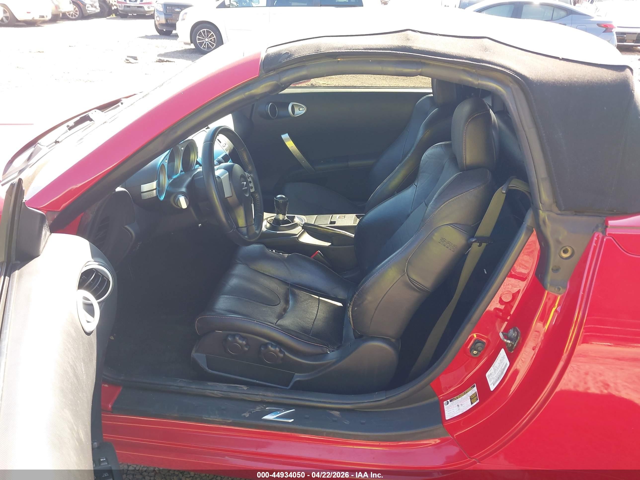 2004 Nissan 350z Touring Red vin: JN1AZ36AX4T005242