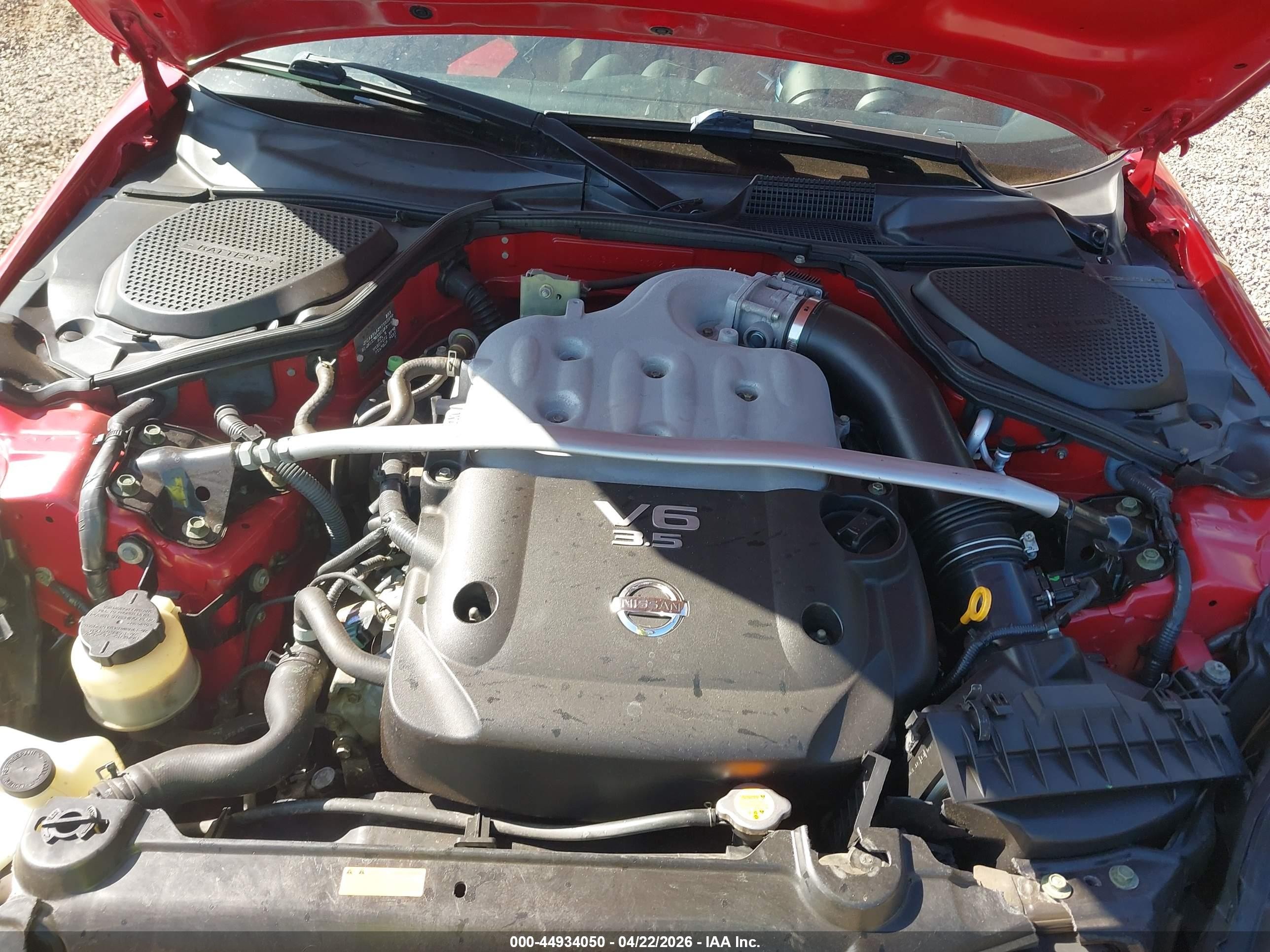 2004 Nissan 350z Touring Red vin: JN1AZ36AX4T005242