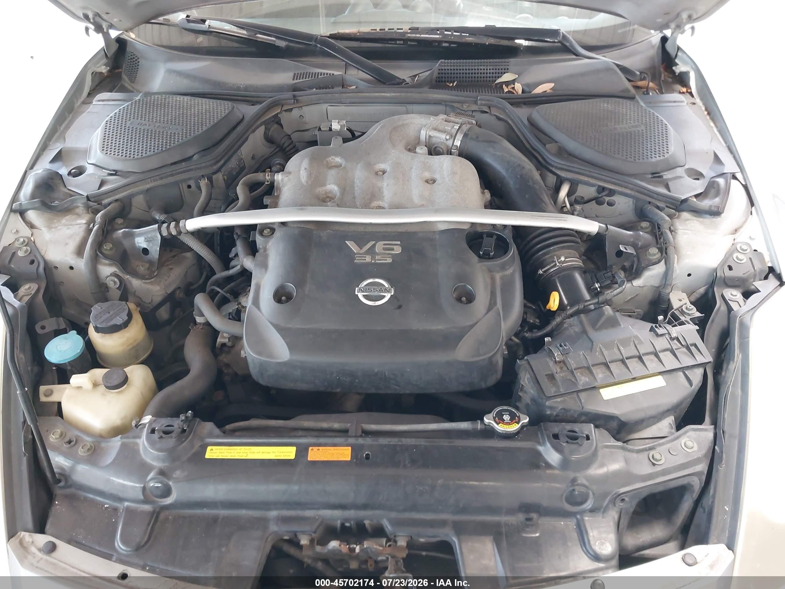2006 Nissan 350z Touring Silver vin: JN1AZ36AX6M451789