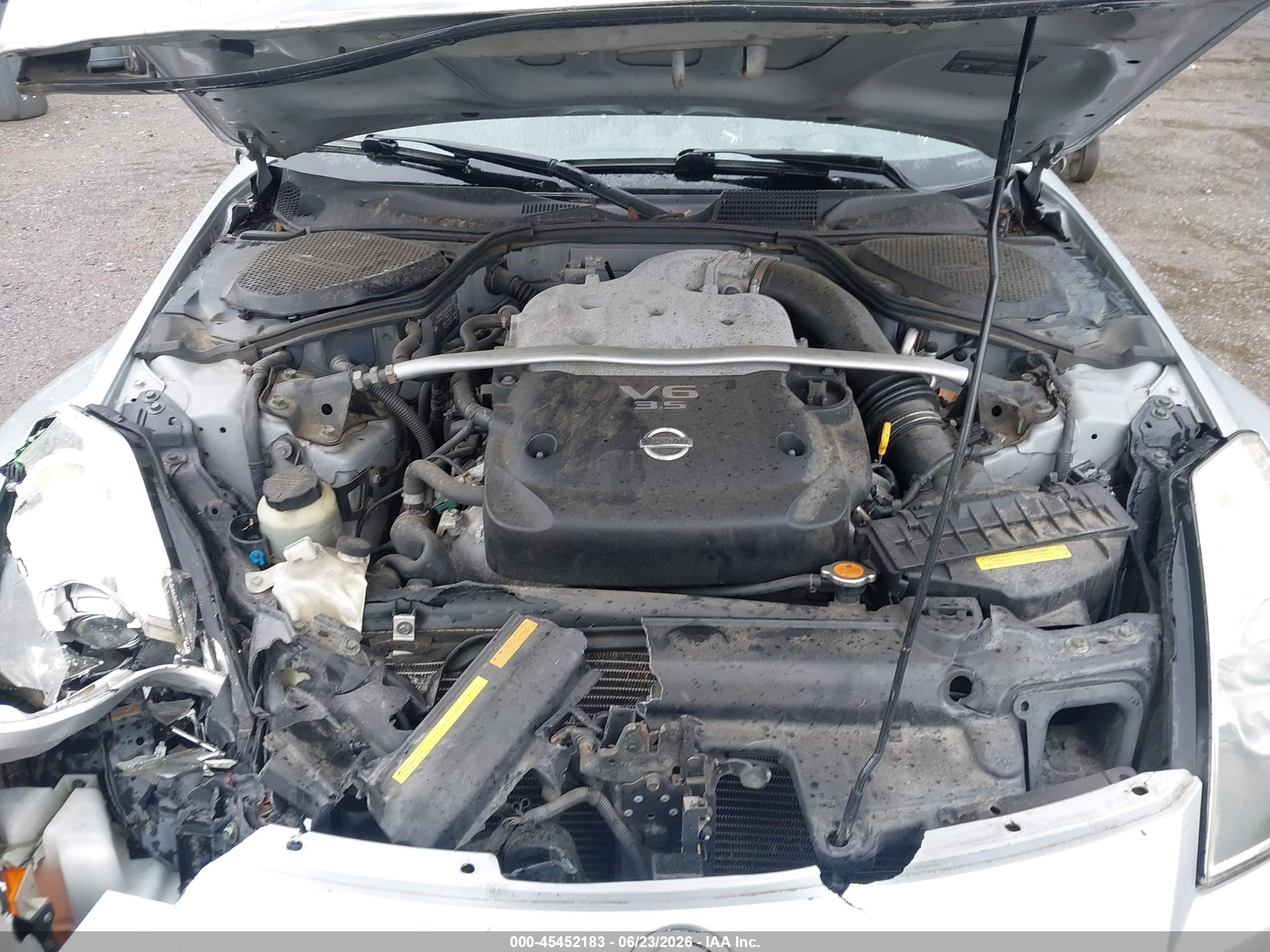 2006 Nissan 350z Enthusiast Silver vin: JN1AZ36AX6M455227