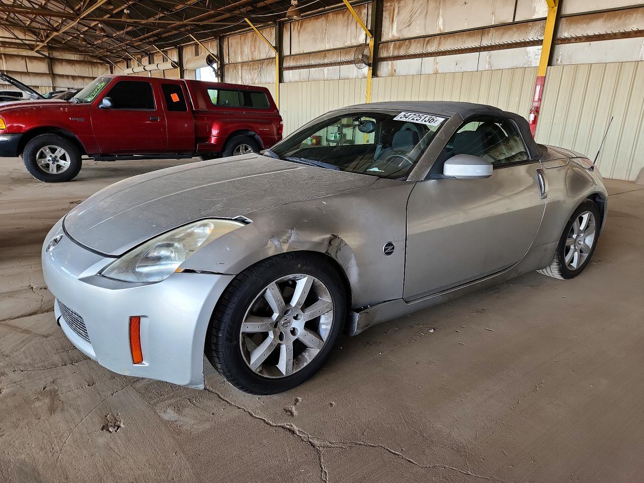 2004 Nissan 350z Roadster Silver vin: JN1AZ36D04T102282