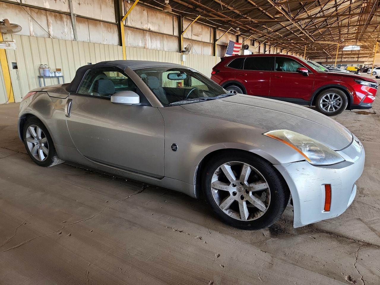 2004 Nissan 350z Roadster Silver vin: JN1AZ36D04T102282