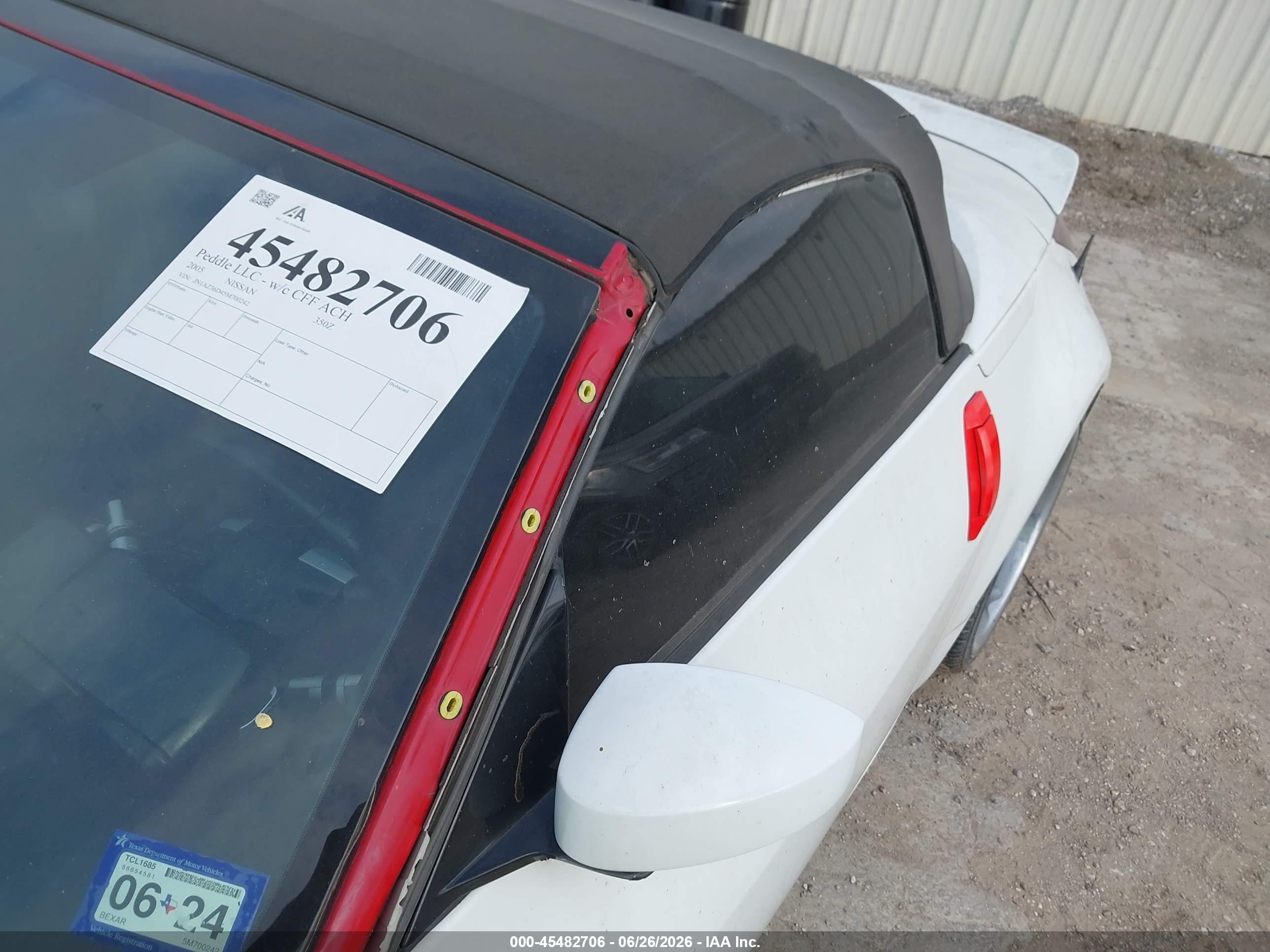 2005 Nissan 350z Enthusiast White vin: JN1AZ36D45M700242