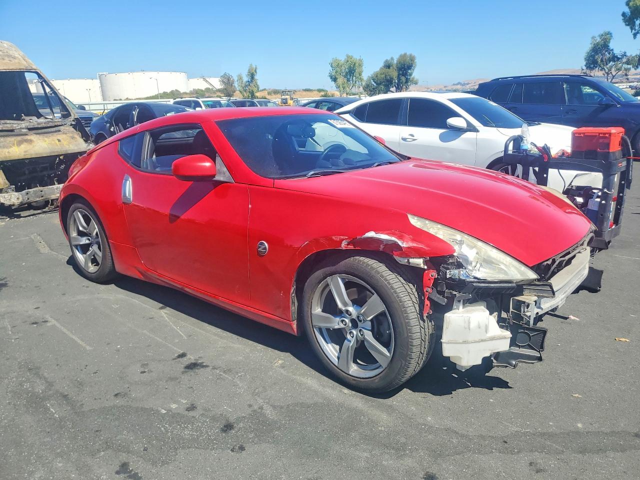 2009 Nissan 370z Base Red vin: JN1AZ44E09M407106