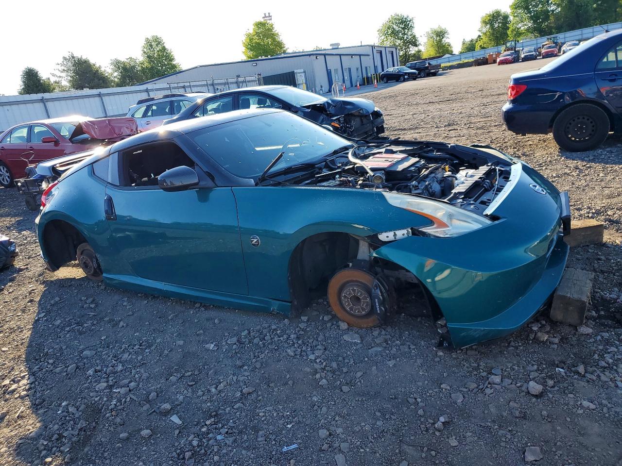 2009 Nissan 370z Base Green vin: JN1AZ44E09M408742