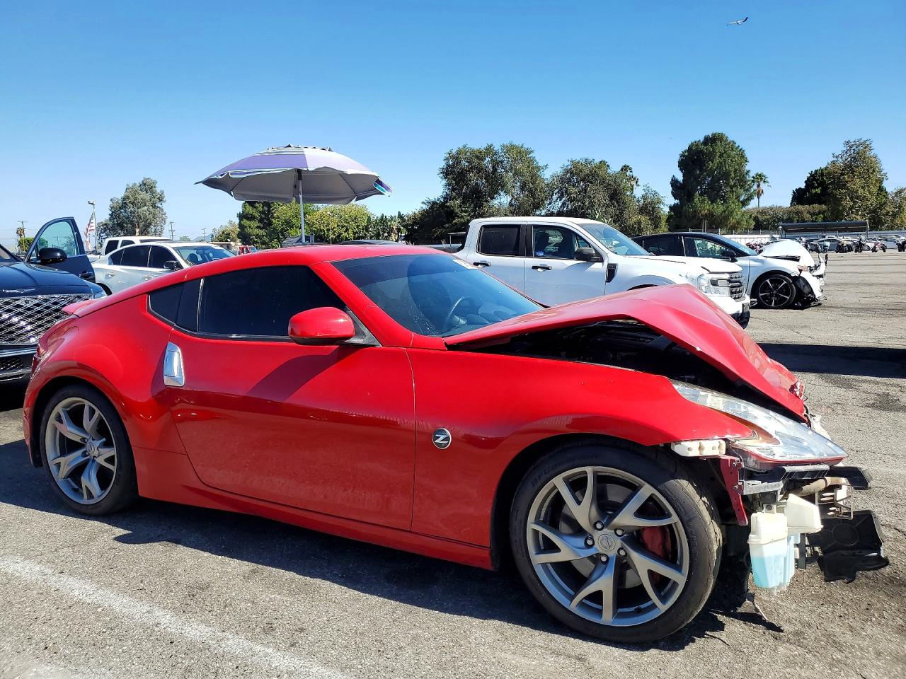 2014 Nissan 370z Base Red vin: JN1AZ4EH2EM635112