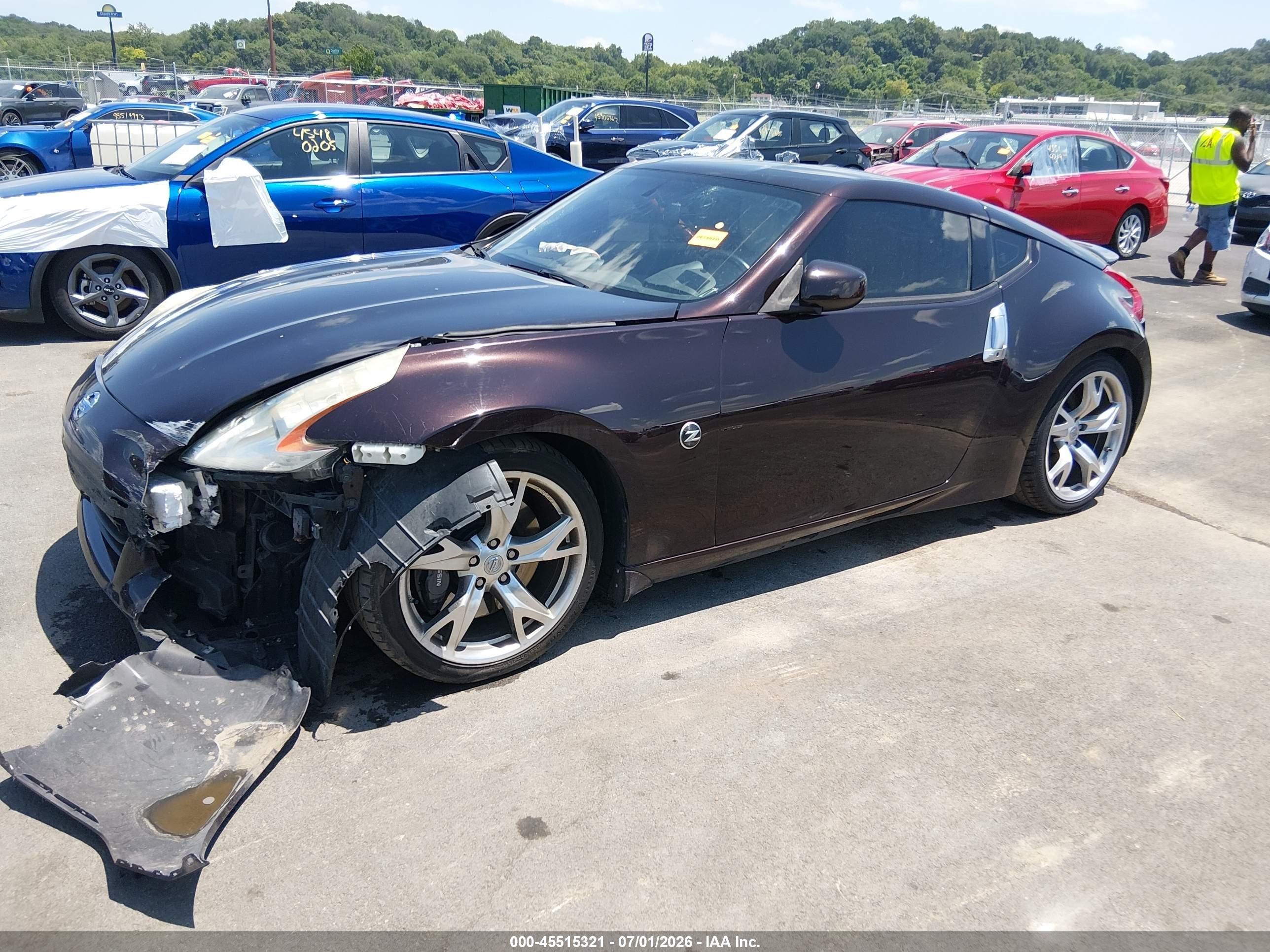 2010 Nissan 370z Touring Burgundy vin: JN1AZ4EH4AM504161