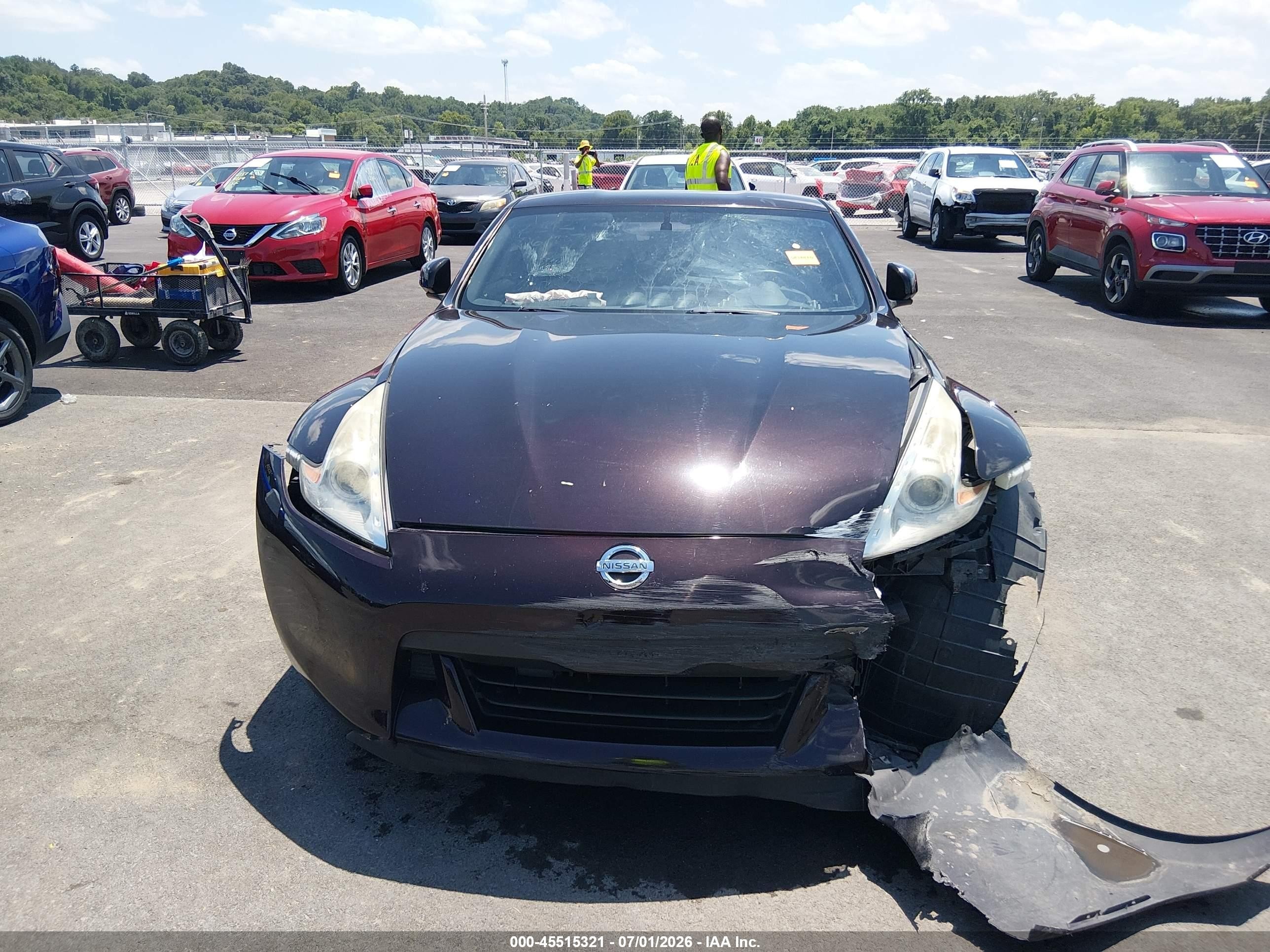 2010 Nissan 370z Touring Burgundy vin: JN1AZ4EH4AM504161