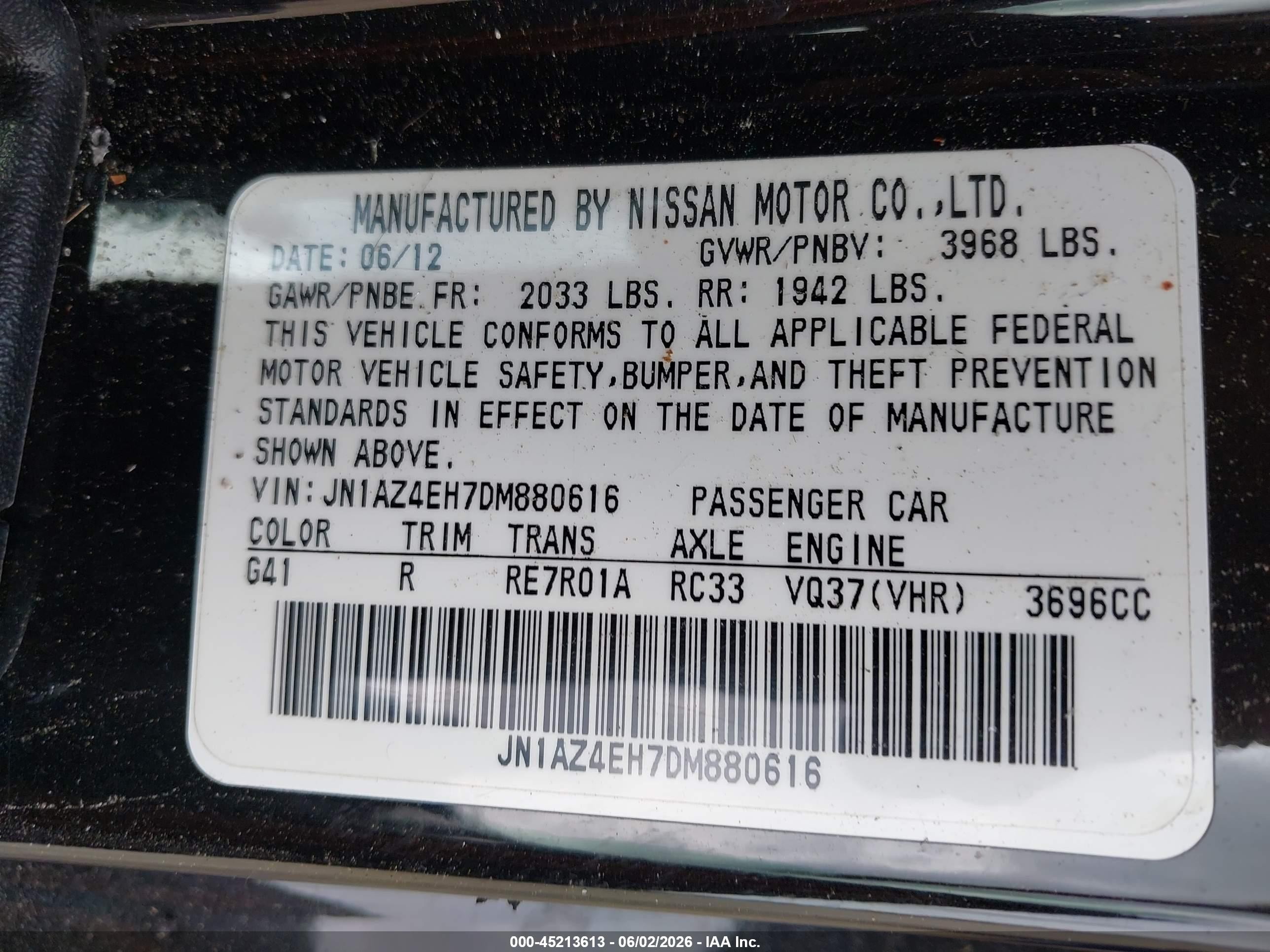 2013 Nissan 370z Touring Оранжевый vin: JN1AZ4EH7DM880616