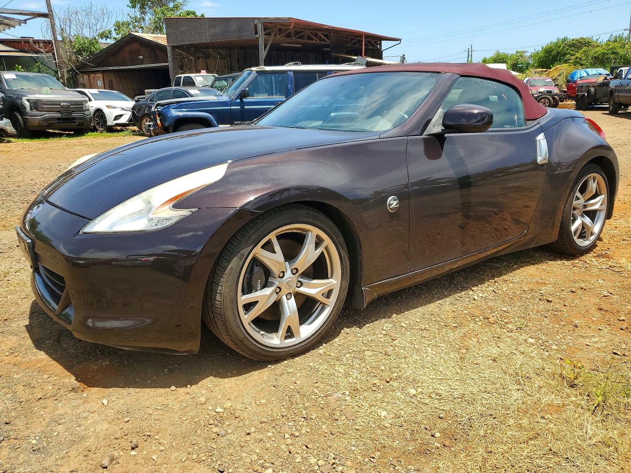 2012 Nissan 370z Roadster Burgundy vin: JN1AZ4FH3CM370275