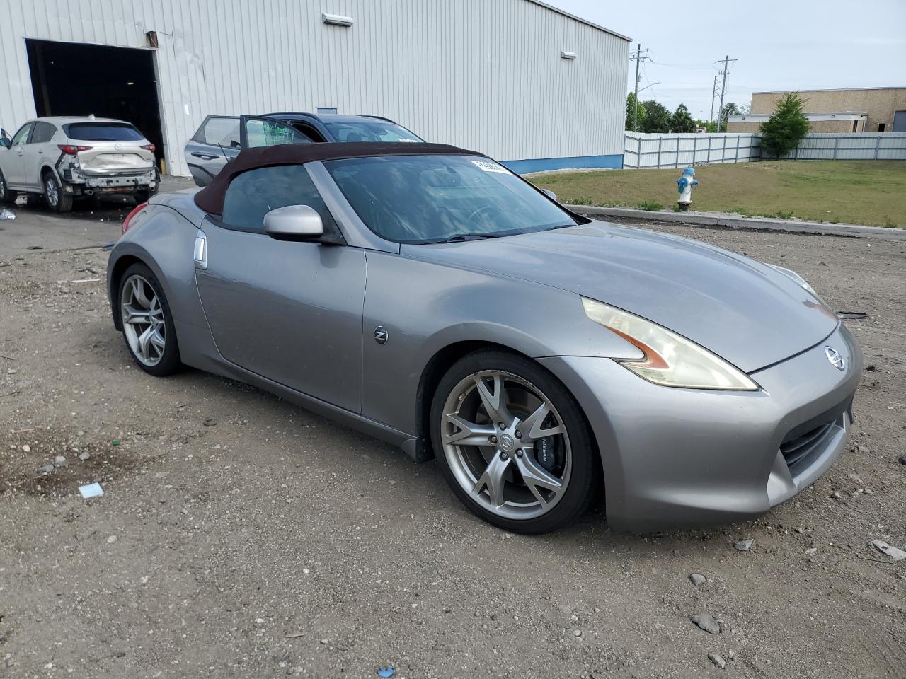 2010 Nissan 370z Roadster Gray vin: JN1AZ4FHXAM303850 Damage: Right Front Wheel, Curb Rash, > 12 Inches