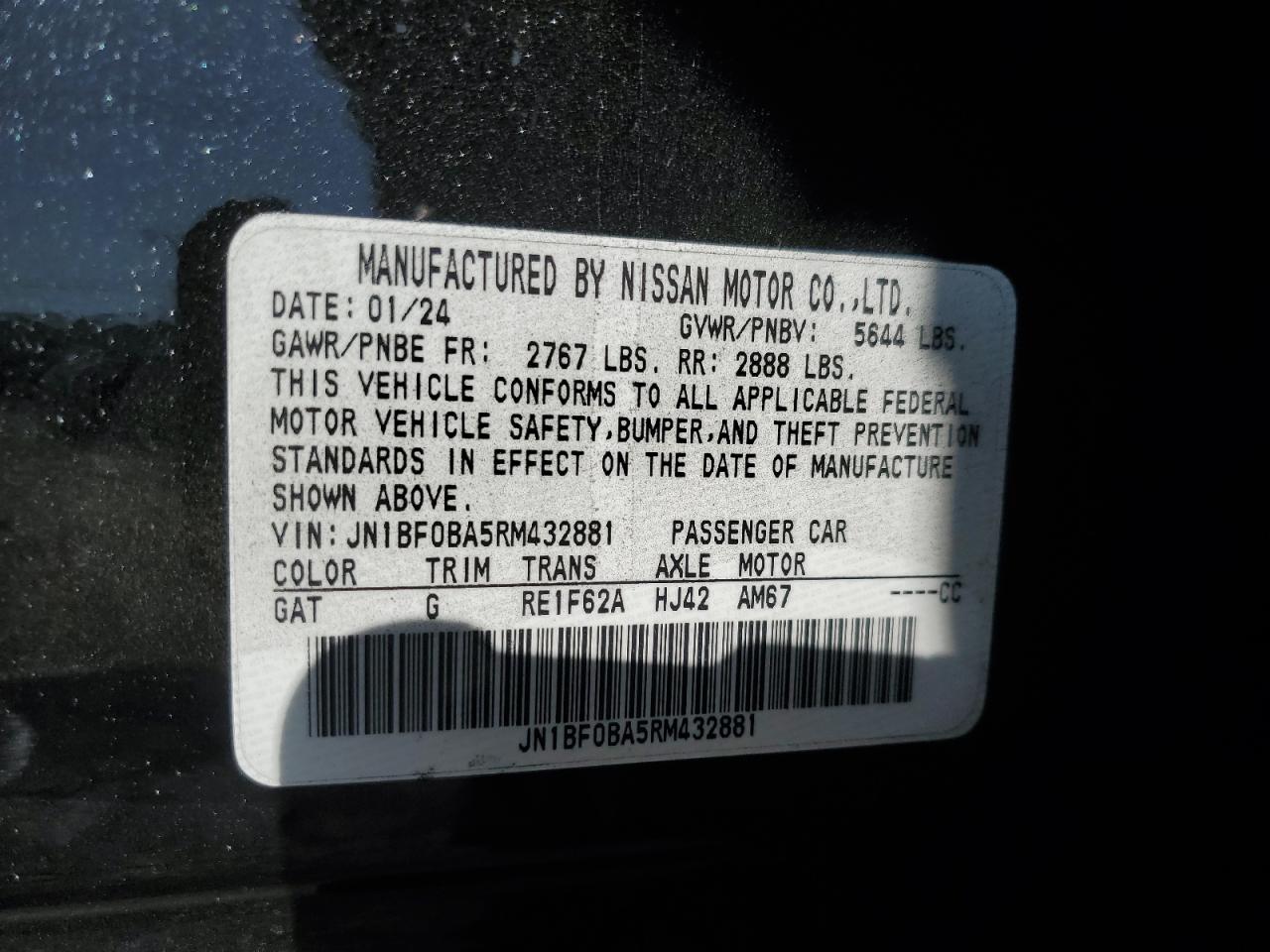 2024 Nissan Ariya Evolve+ Black vin: JN1BF0BA5RM432881
