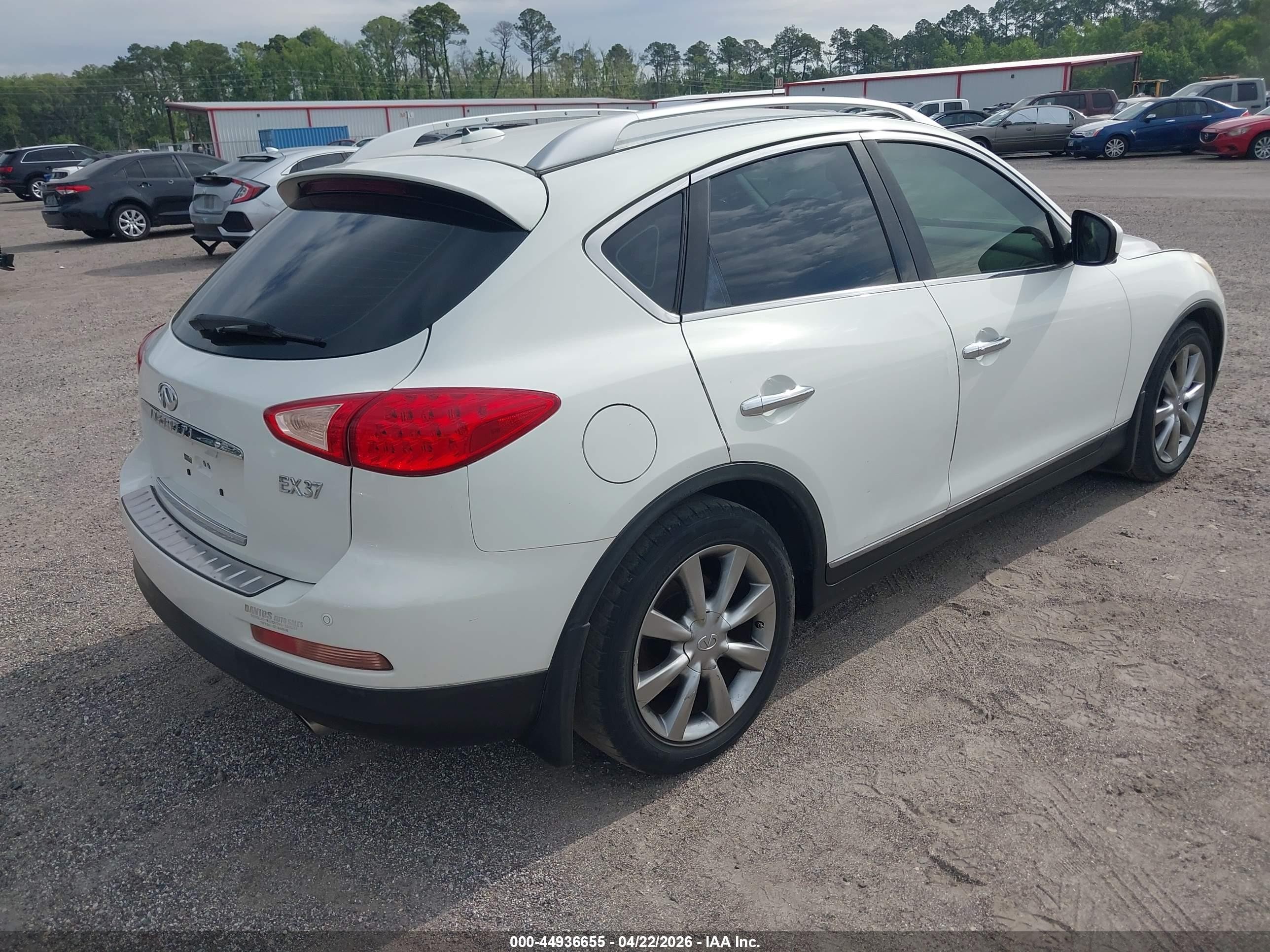 2013 Infiniti Ex37 Journey White vin: JN1BJ0HP0DM430278