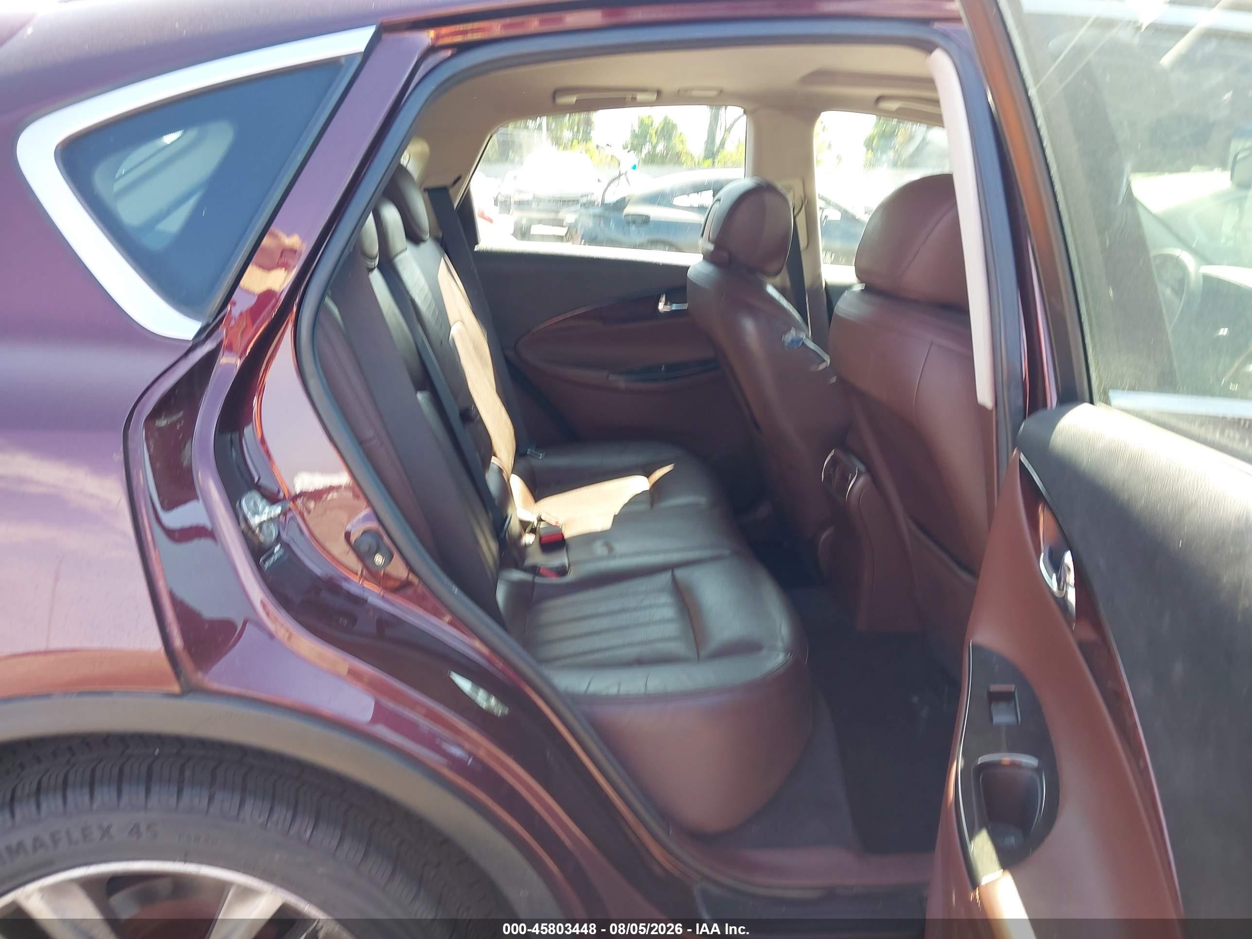 2013 Infiniti Ex37 Journey Burgundy vin: JN1BJ0HP2DM430105