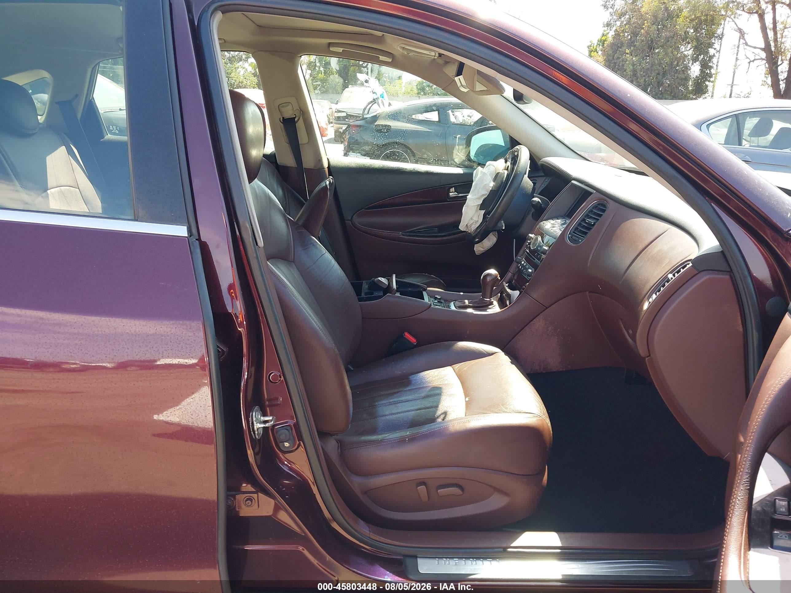 2013 Infiniti Ex37 Journey Burgundy vin: JN1BJ0HP2DM430105