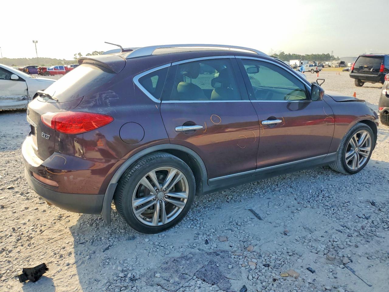 2013 Infiniti Ex37 Base Burgundy vin: JN1BJ0HP3DM430548