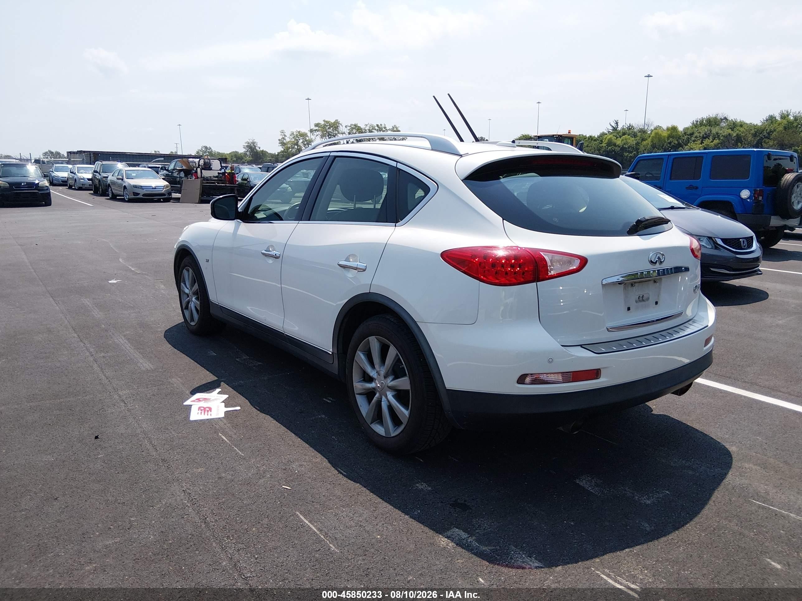 2014 Infiniti Qx50 Journey White vin: JN1BJ0HP9EM210994