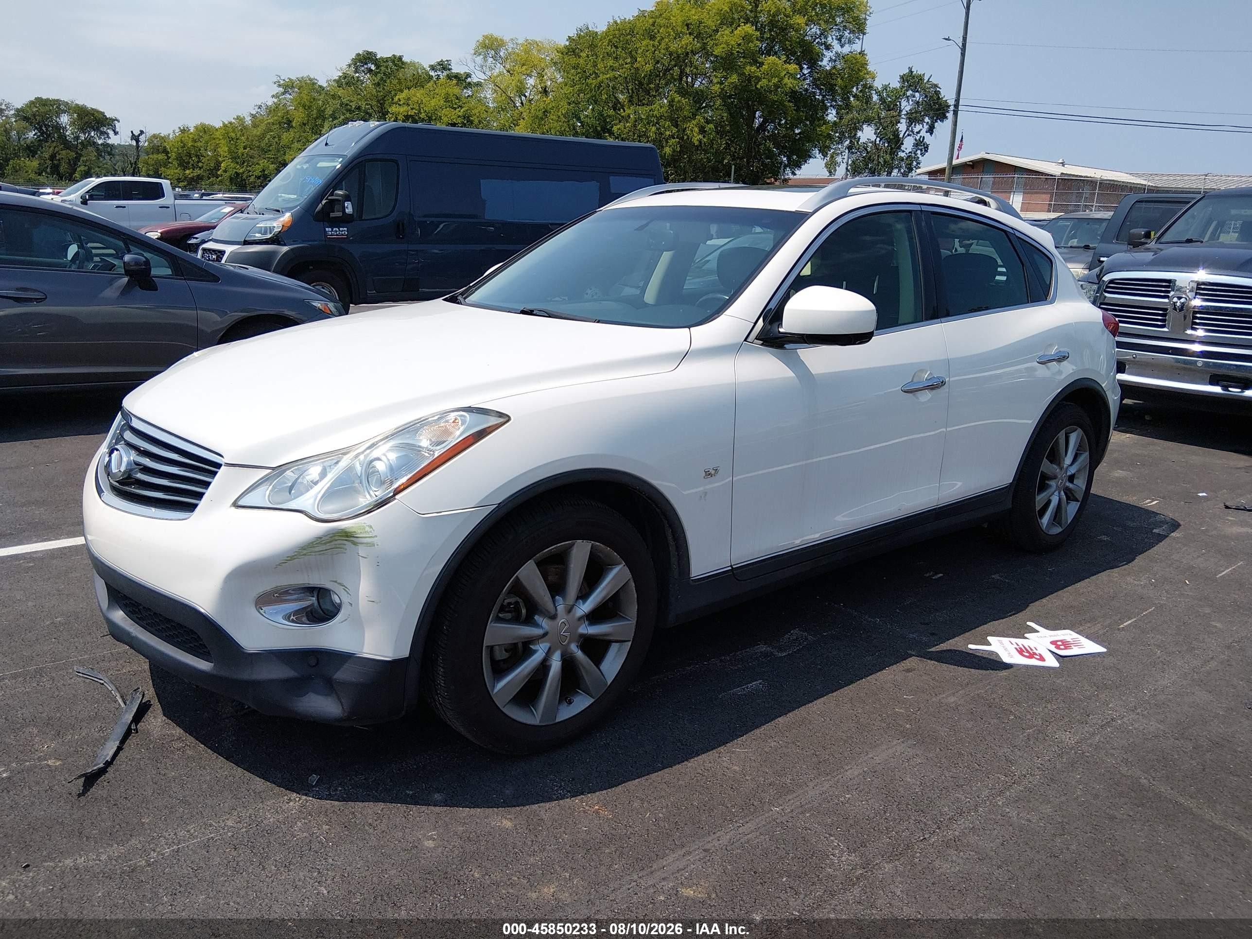 2014 Infiniti Qx50 Journey White vin: JN1BJ0HP9EM210994