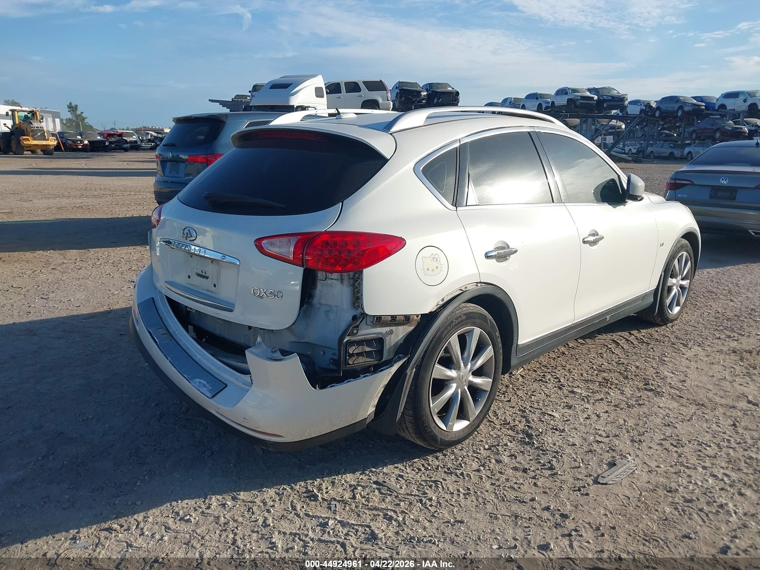 2015 Infiniti Qx50 Journey White vin: JN1BJ0HP9FM730159