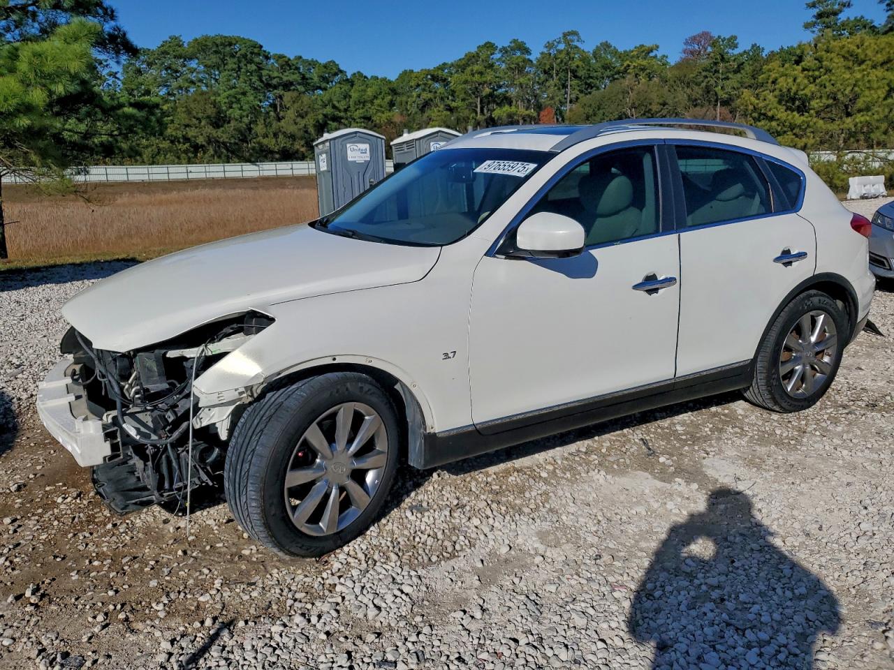 2015 Infiniti Qx50 White vin: JN1BJ0HPXFM730249