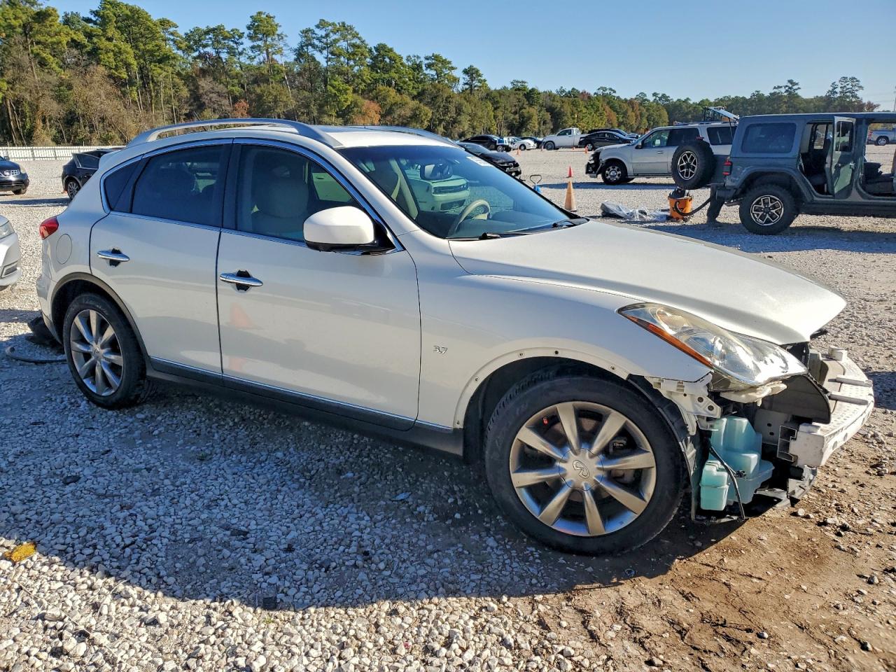 2015 Infiniti Qx50 White vin: JN1BJ0HPXFM730249