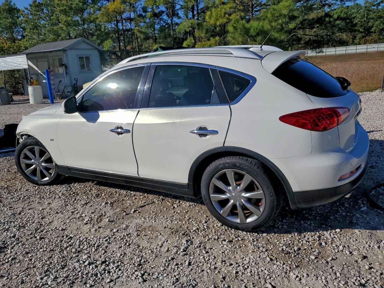 2015 Infiniti Qx50 White vin: JN1BJ0HPXFM730249