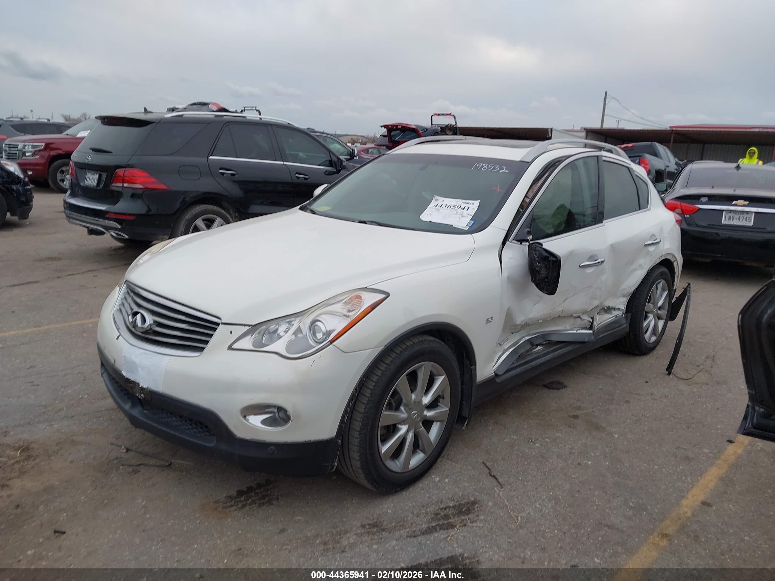 2015 Infiniti Qx50 Journey White vin: JN1BJ0HPXFM730803