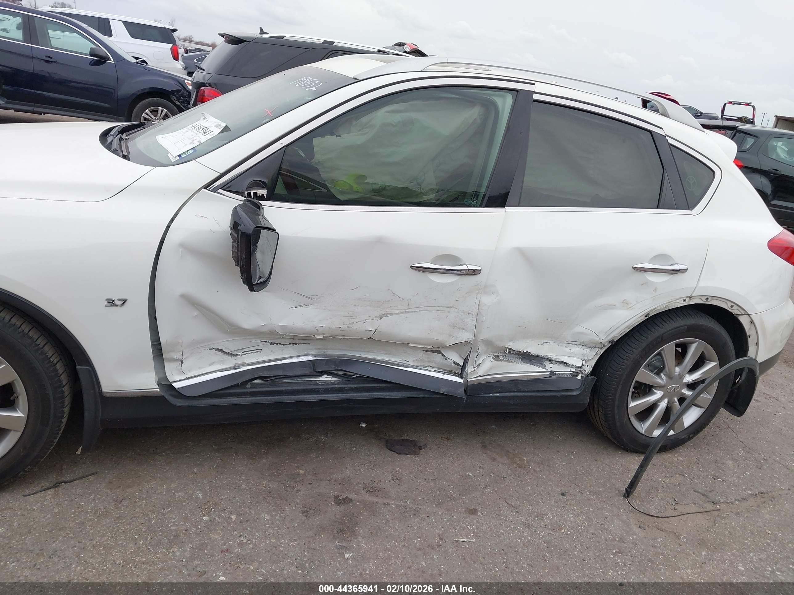 2015 Infiniti Qx50 Journey White vin: JN1BJ0HPXFM730803