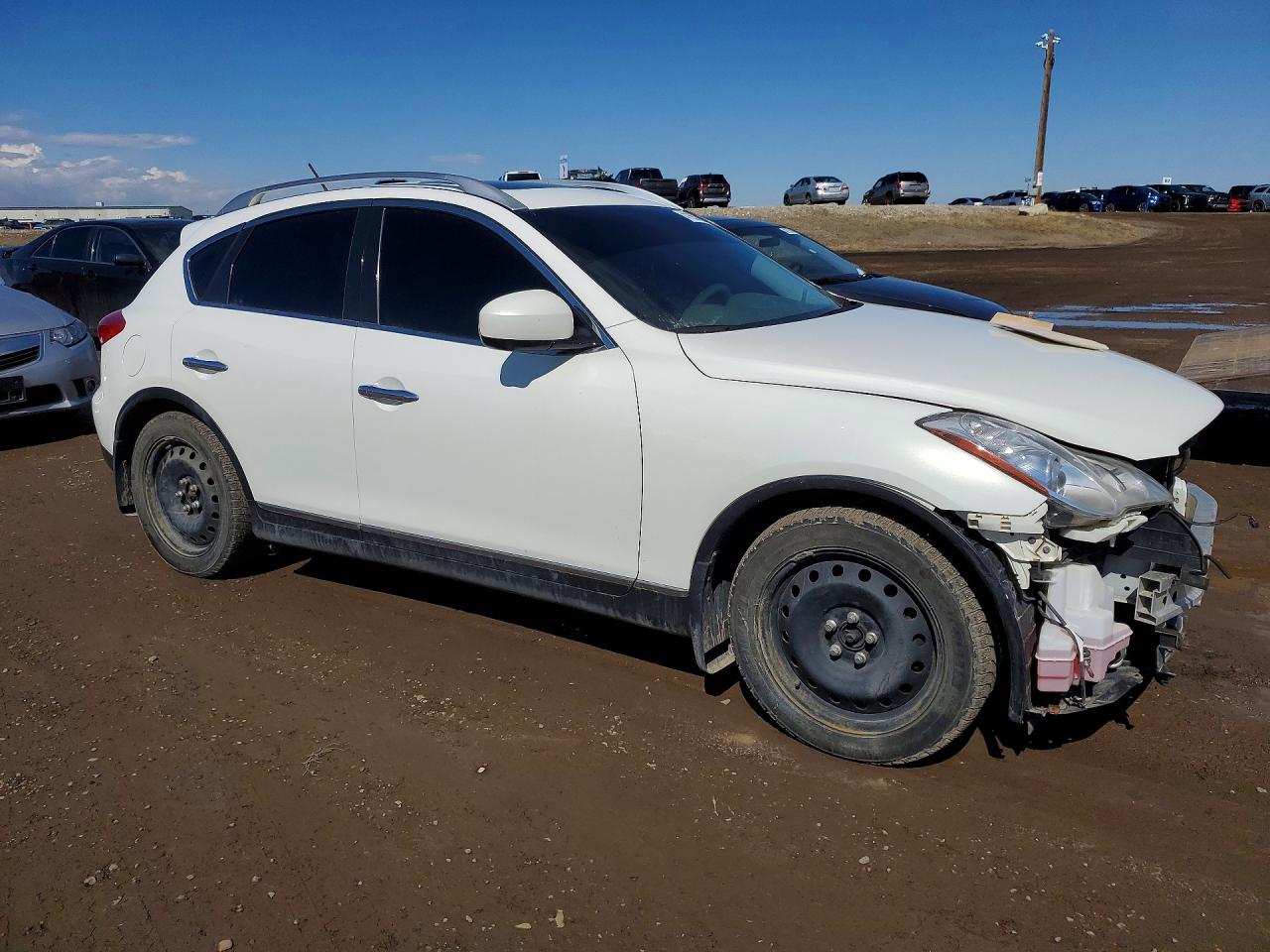 2013 Infiniti Ex37 Base White vin: JN1BJ0HR1DM481211