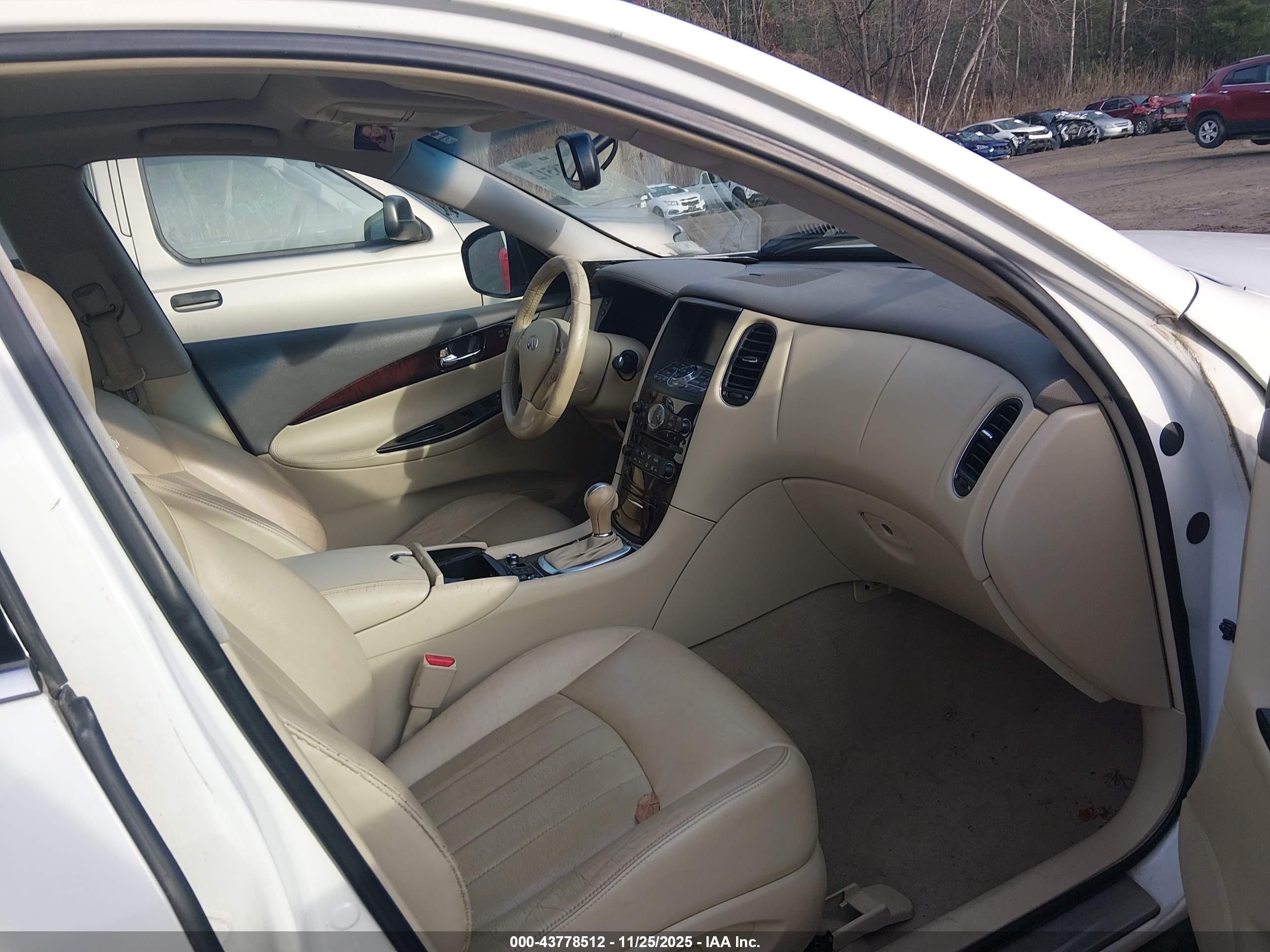 2013 Infiniti Ex37 Journey White vin: JN1BJ0HR2DM480066