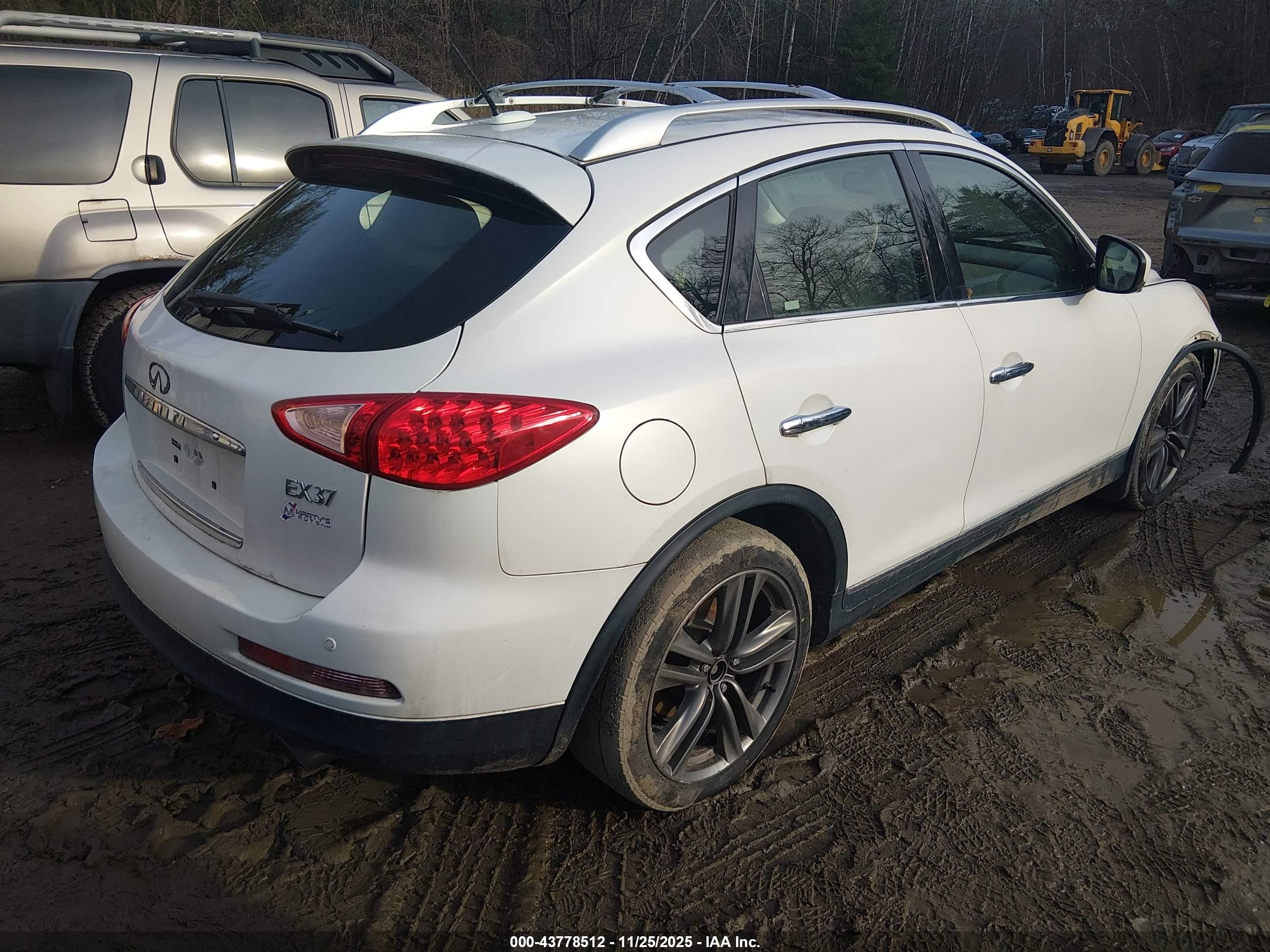 2013 Infiniti Ex37 Journey White vin: JN1BJ0HR2DM480066