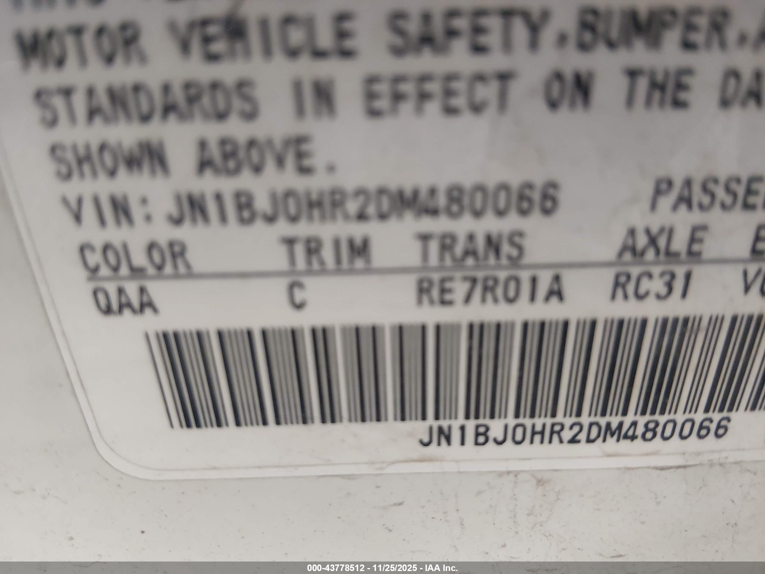 2013 Infiniti Ex37 Journey White vin: JN1BJ0HR2DM480066