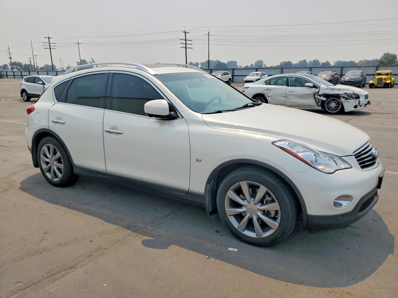 2015 Infiniti Qx50 Journey White vin: JN1BJ0HR2FM772092