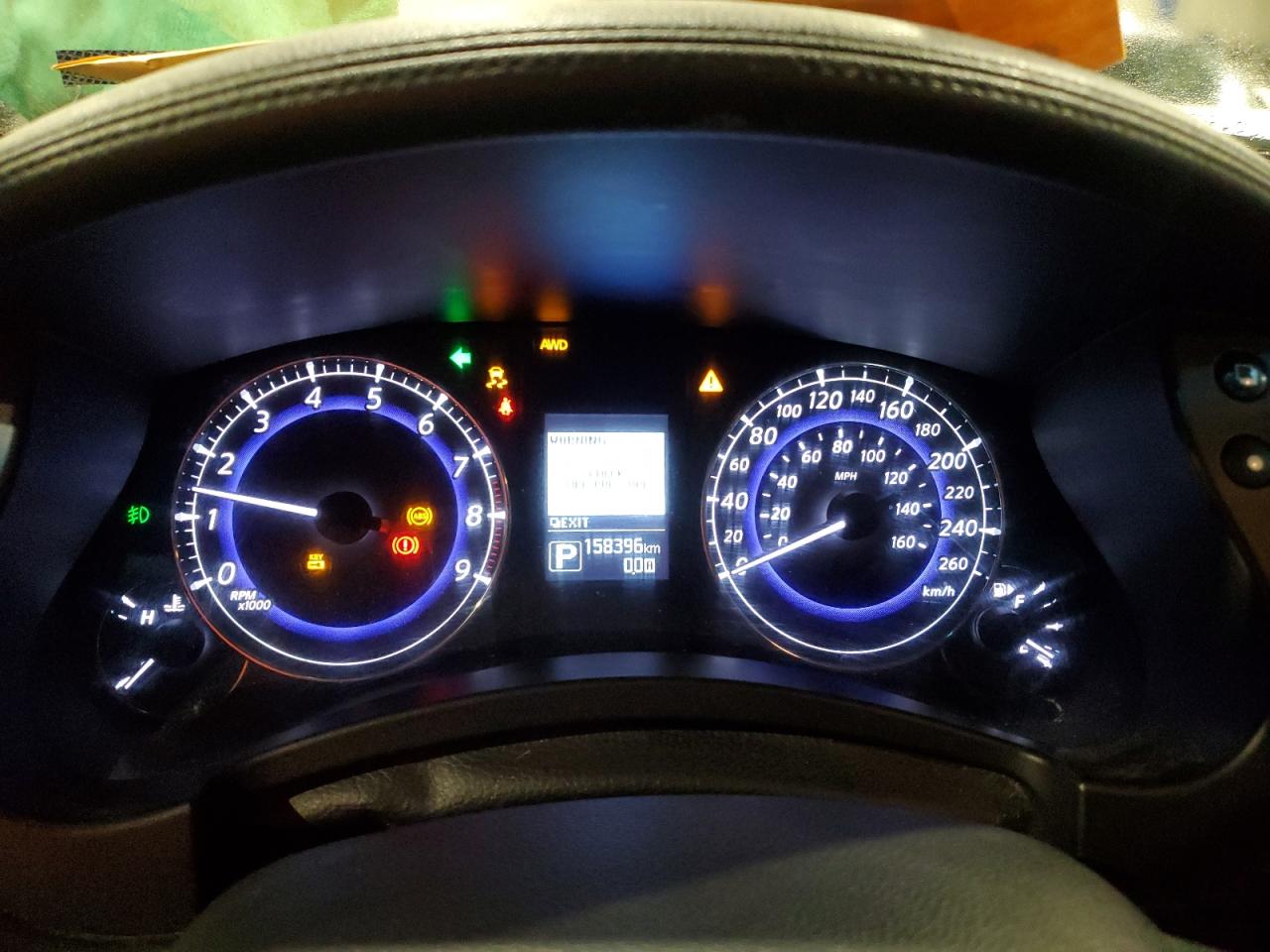 2015 Infiniti Qx50 Base Белый vin: JN1BJ0HR2FM772125 Damage: Warning Light - Abs, On, Unacceptable