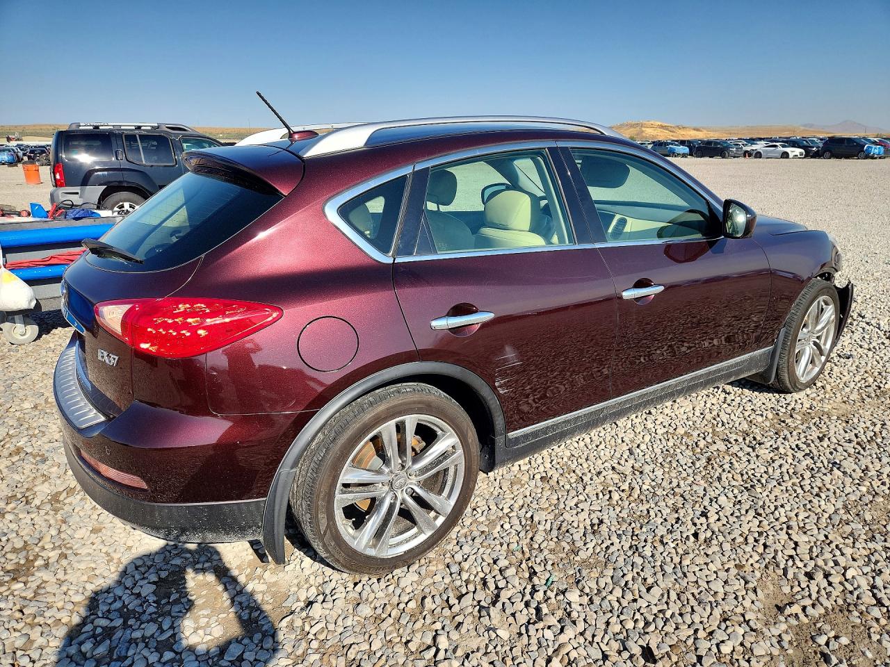 2013 Infiniti Ex37 Base Темно-бордовый vin: JN1BJ0HR3DM480254