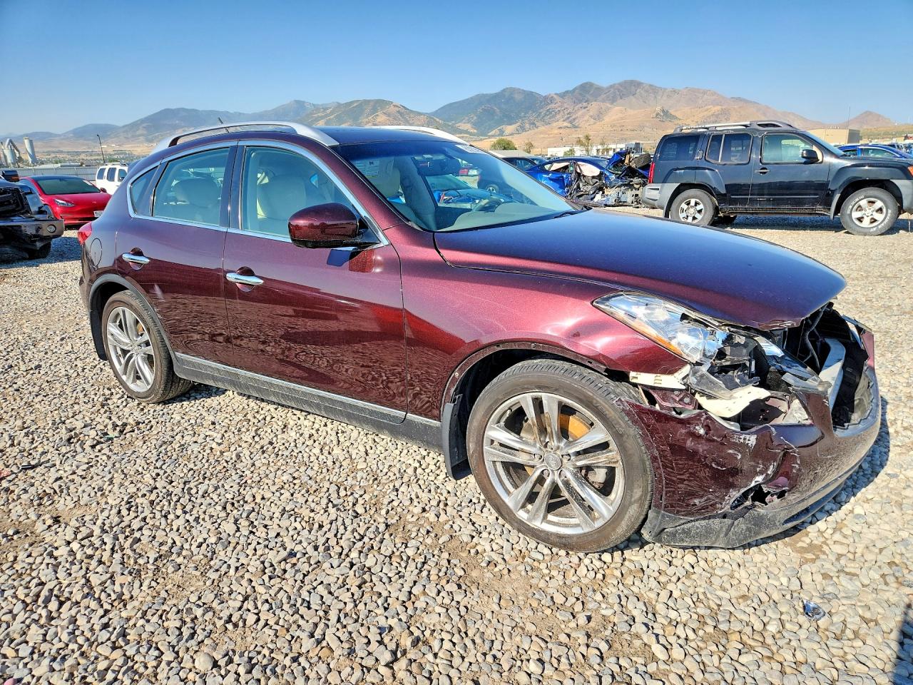 2013 Infiniti Ex37 Base Темно-бордовый vin: JN1BJ0HR3DM480254
