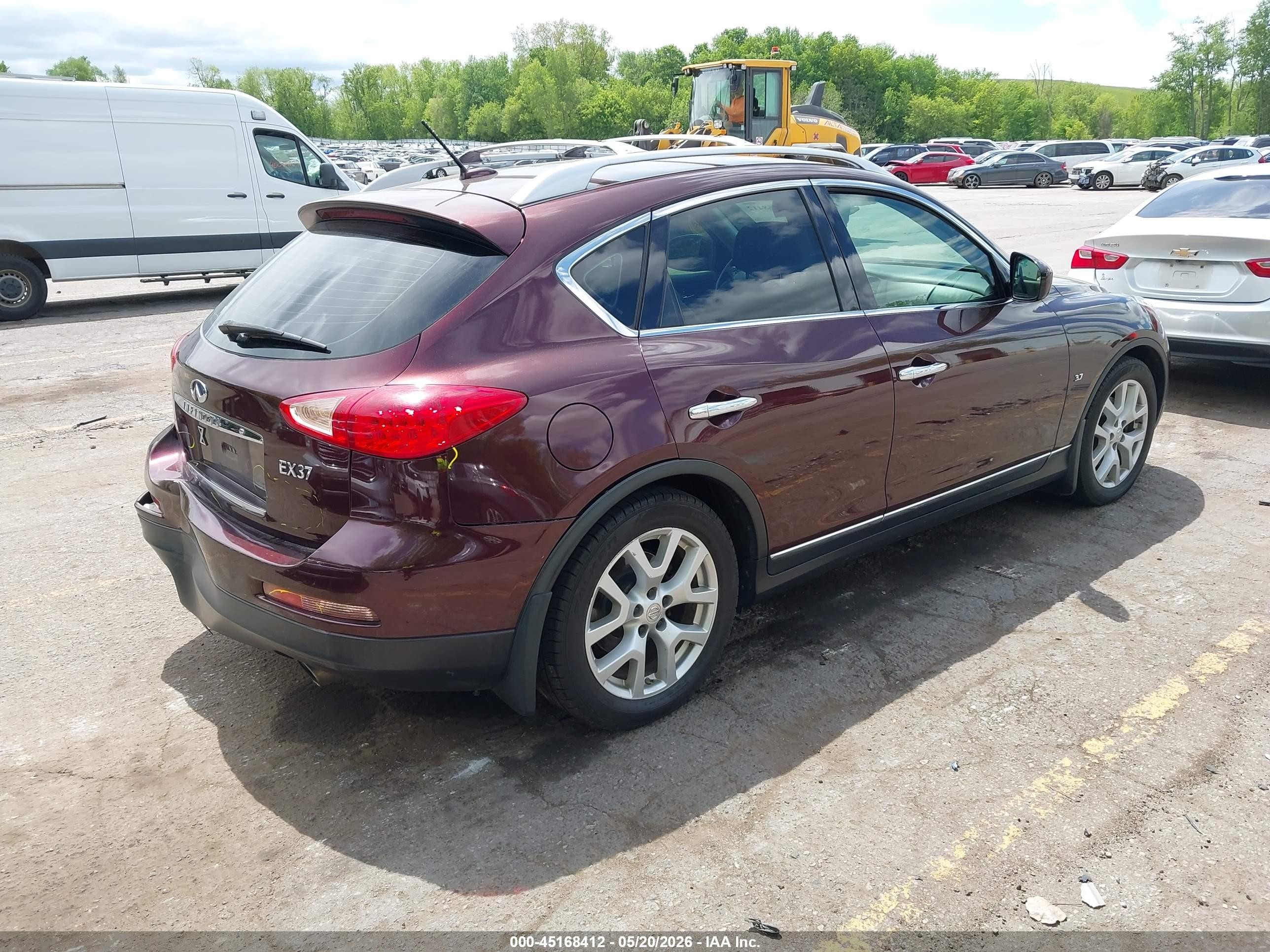 2013 Infiniti Ex37 Journey Maroon vin: JN1BJ0HR5DM481471