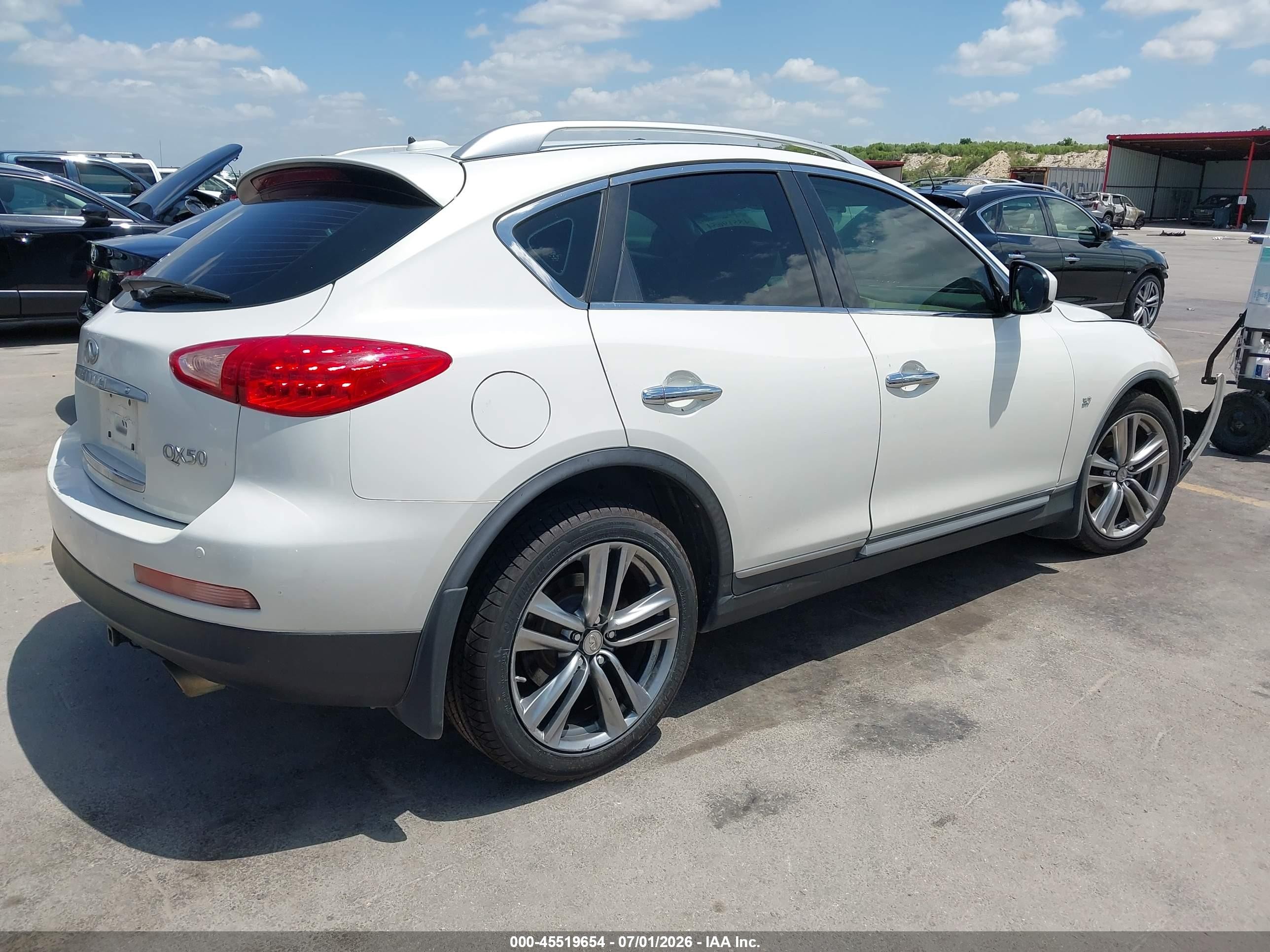 2014 Infiniti Qx50 Journey White vin: JN1BJ0HR5EM190177