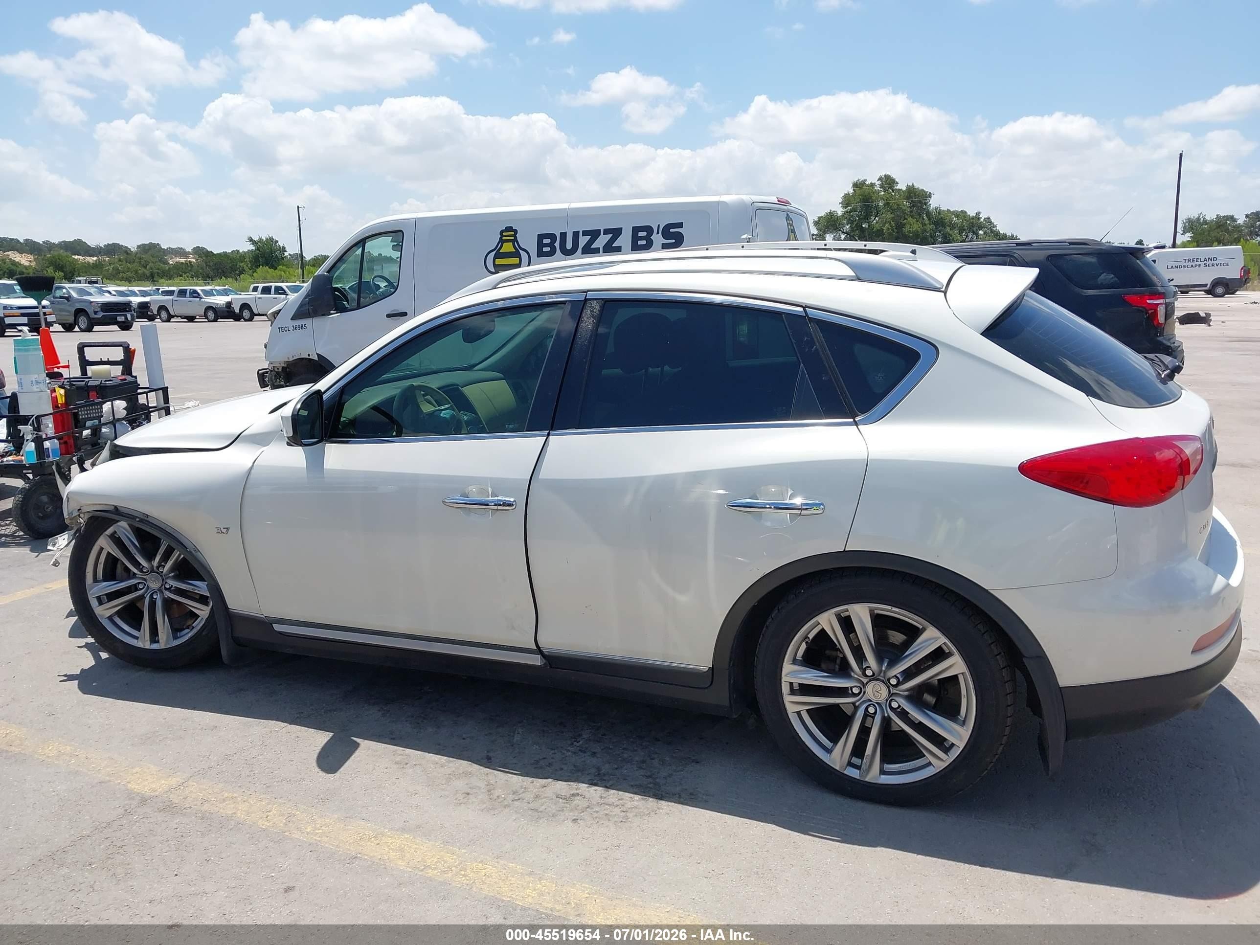 2014 Infiniti Qx50 Journey White vin: JN1BJ0HR5EM190177