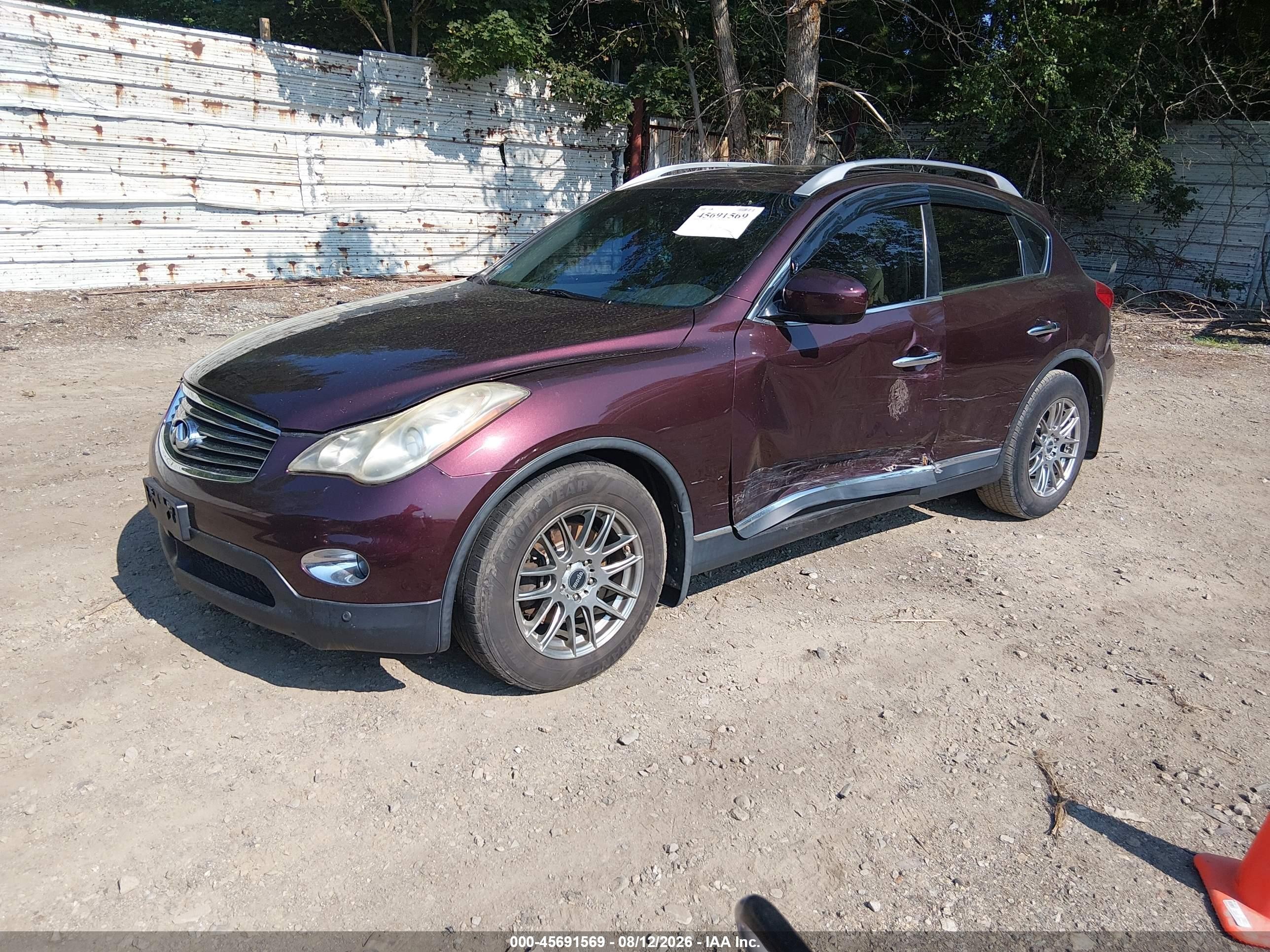 2013 Infiniti Ex37 Journey Burgundy vin: JN1BJ0HR7DM480306