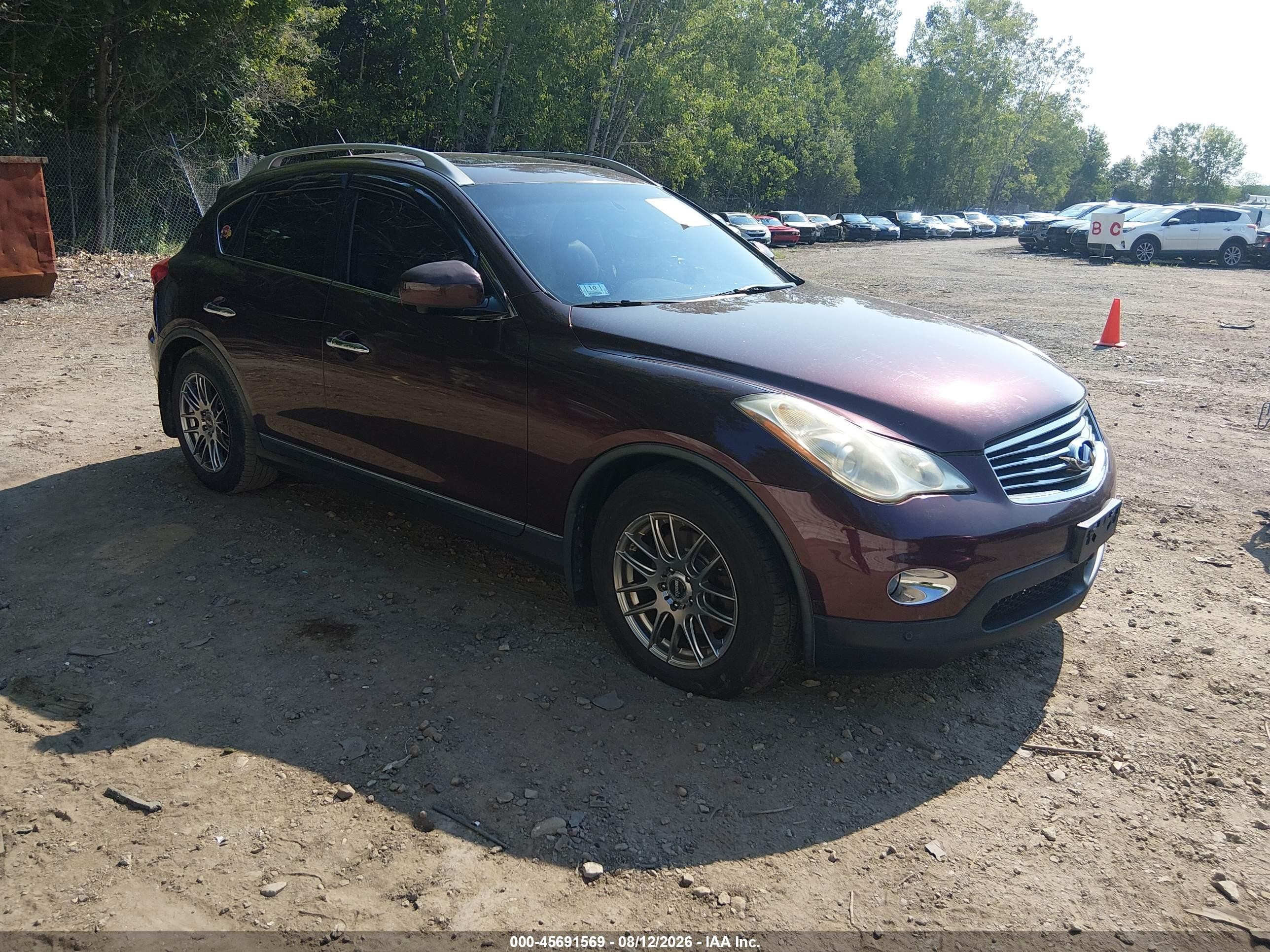 2013 Infiniti Ex37 Journey Burgundy vin: JN1BJ0HR7DM480306