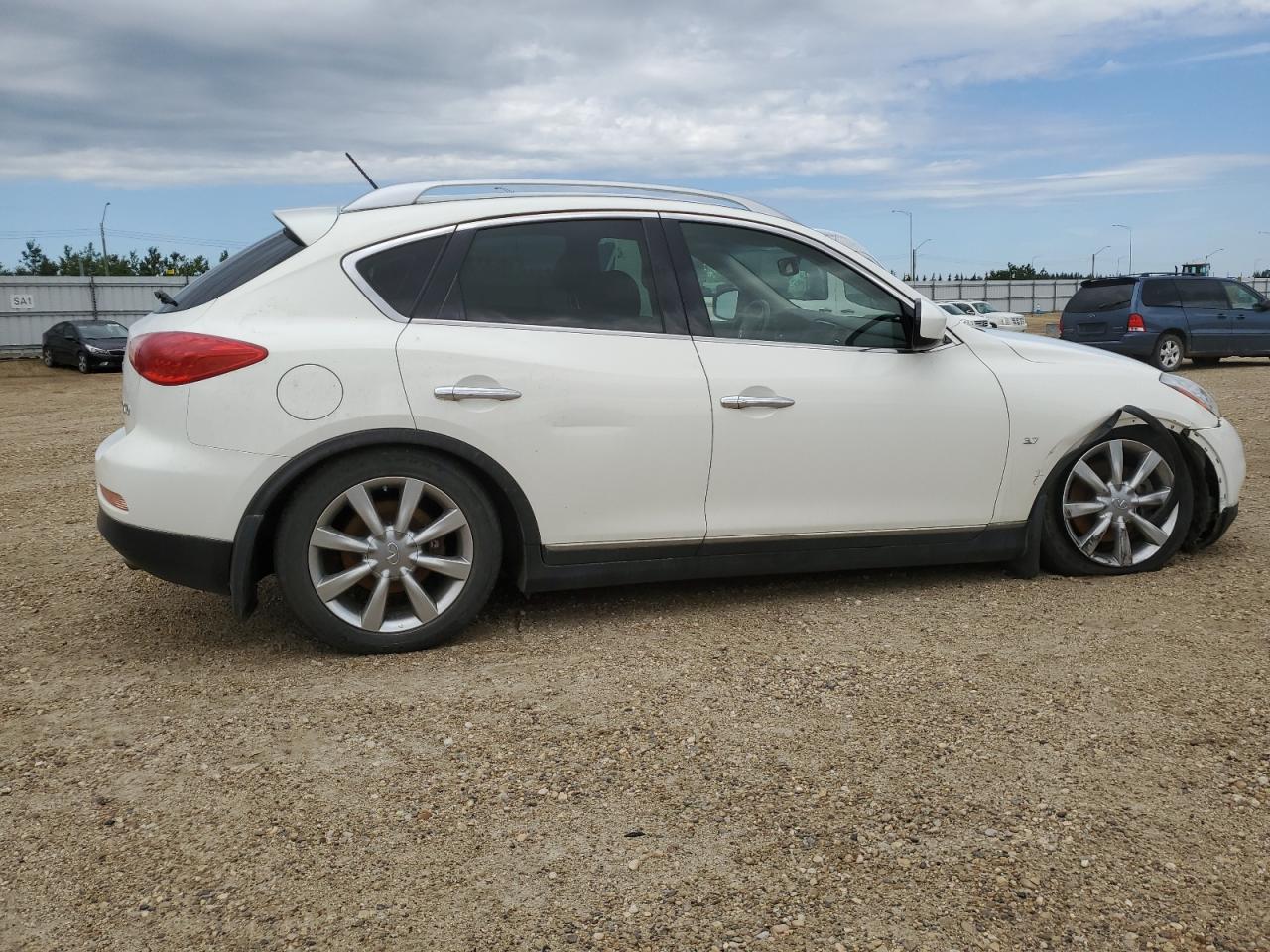 2015 Infiniti Qx50 White vin: JN1BJ0HR7FM772489