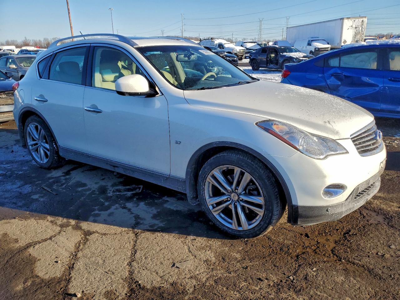 2015 Infiniti Qx50 White vin: JN1BJ0HR8FM773702