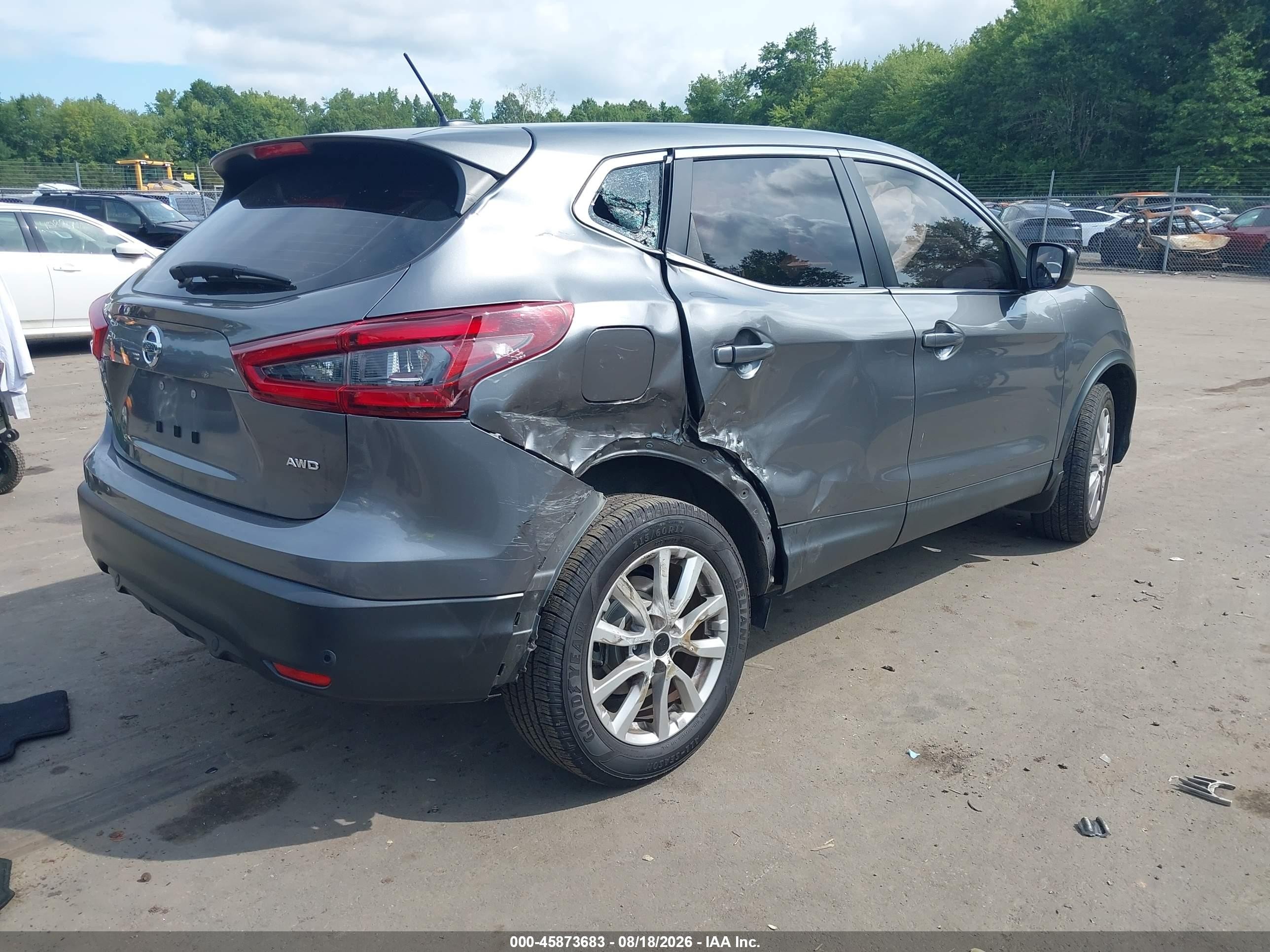 2022 Nissan Rogue Sport S Awd Xtronic Cvt Серый vin: JN1BJ1AW3NW471114